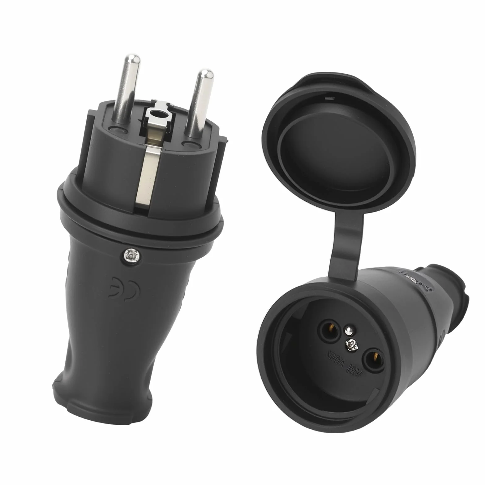 TNSLAND Schuko Plug et Connecteur IP44 250V 16A Fiche Mâle Prise Électrique