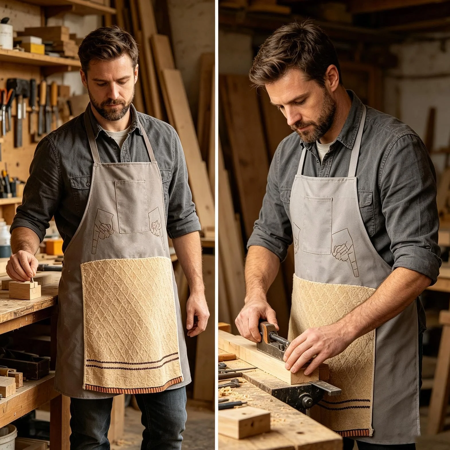 Tablier Humoristique Avec Poche Secrète, Tablier De Farces Hilarants Pour Hommes, Chef's Prank Apron For Men, tablie-r De Farce De Chef, Costume De Chef Drôle Avec Serviette Ouvrable
