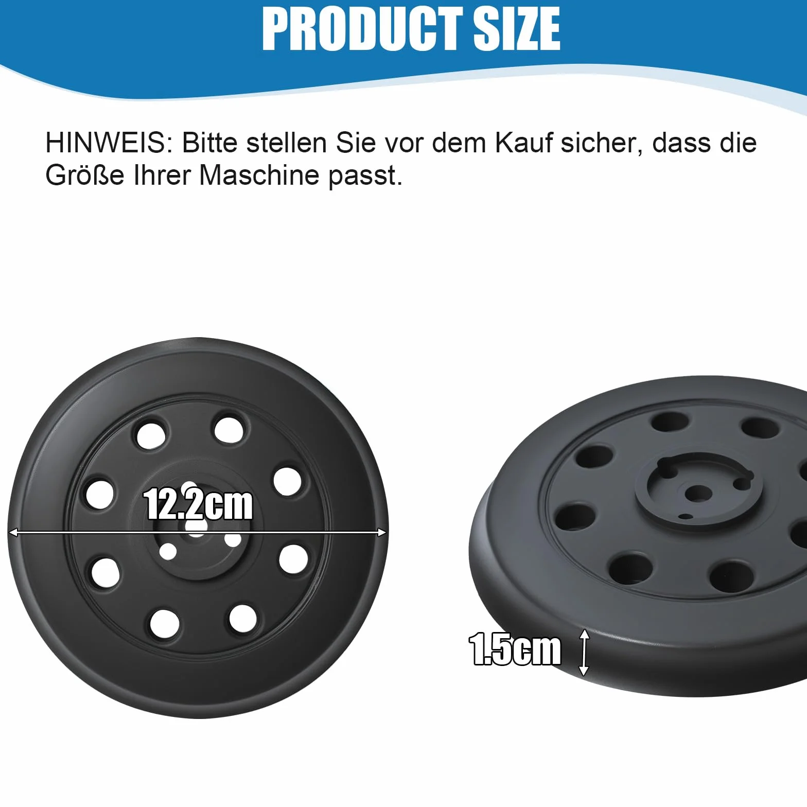 Plateau de ponçage dur Ø 125 mm 8 trous compatible Bosch PEX 12 PEX 125 PEX 400 A