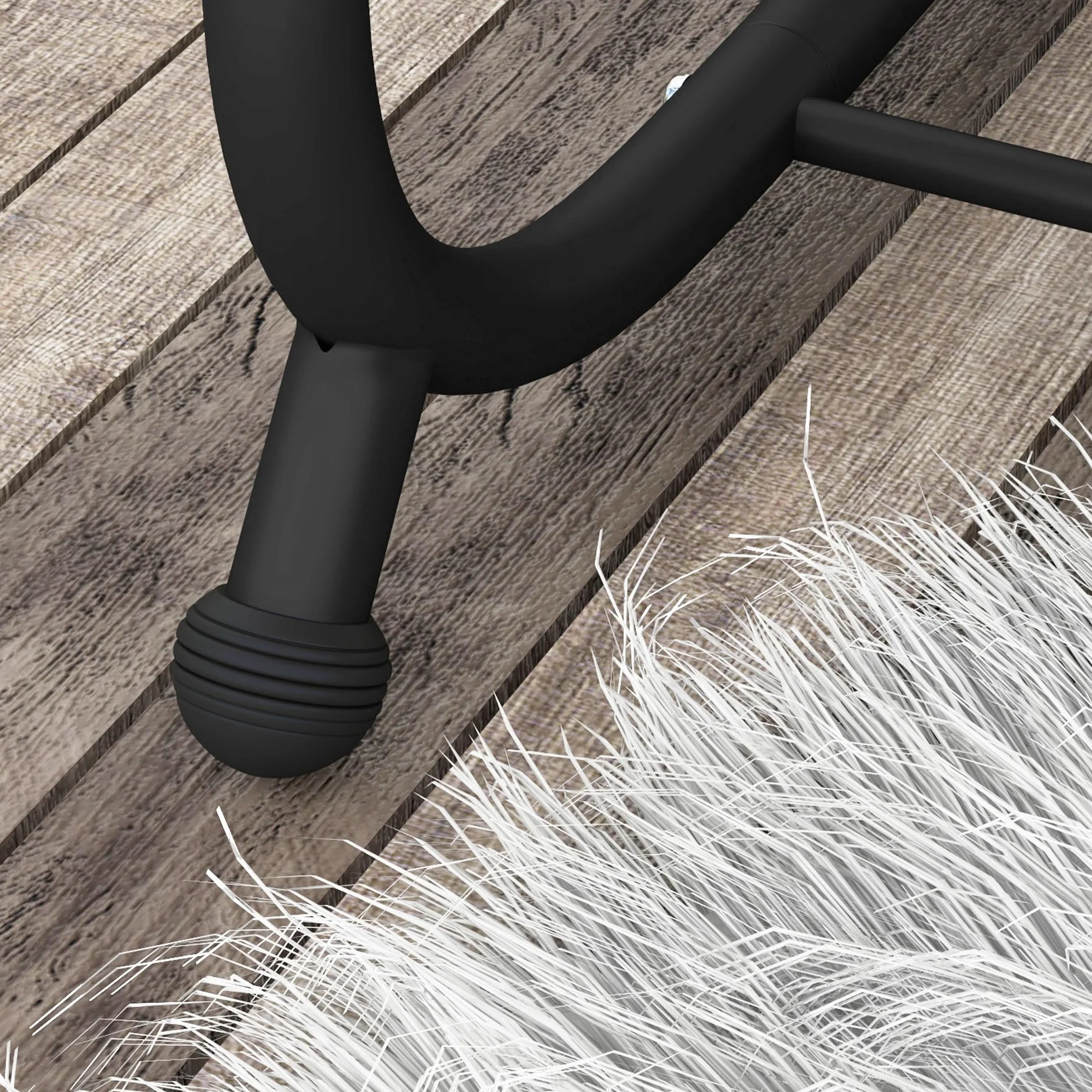 Outsunny Balancelle de Jardin 3 Places Convertible Toit Inclinaison réglable Métal Noir Polyester