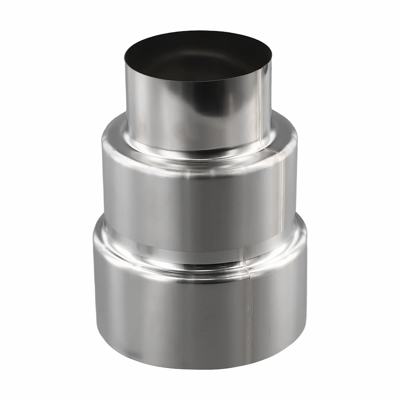 Réducteur de conduit acier inoxydable 80 mm à 70 mm, 60 mm à 80 mm, 100 mm à 90 mm pour raccords de cheminée poêle