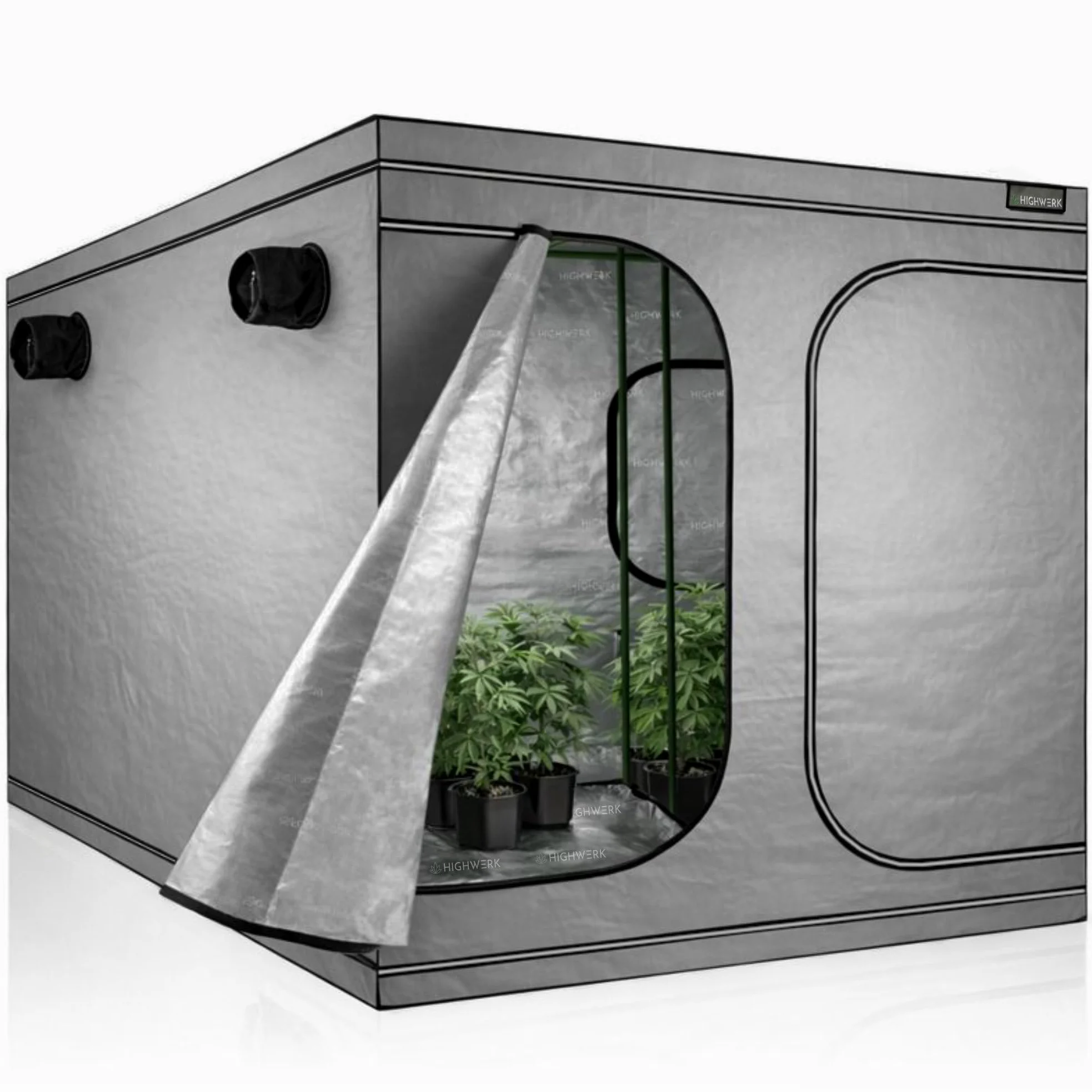 Tente de Culture 200 x 200 x 200 cm | Culture Maison « MyHomeGrow », Grise | Tente de Culture d'intérieur pour la Culture de Plantes | Boîte de Culture