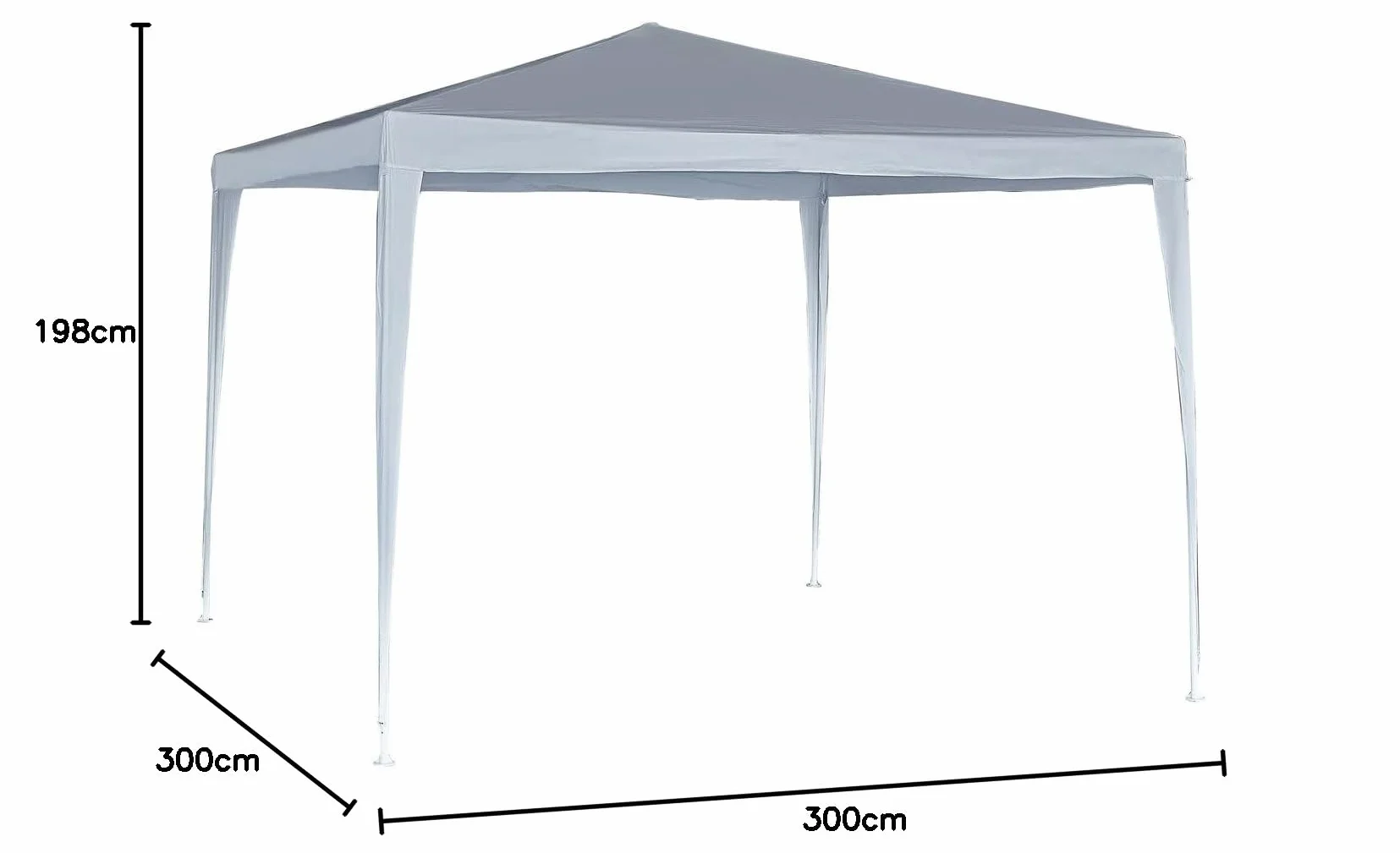 Tonnelle de Jardin Natacha 3 x 3 m 9 m² Blanc