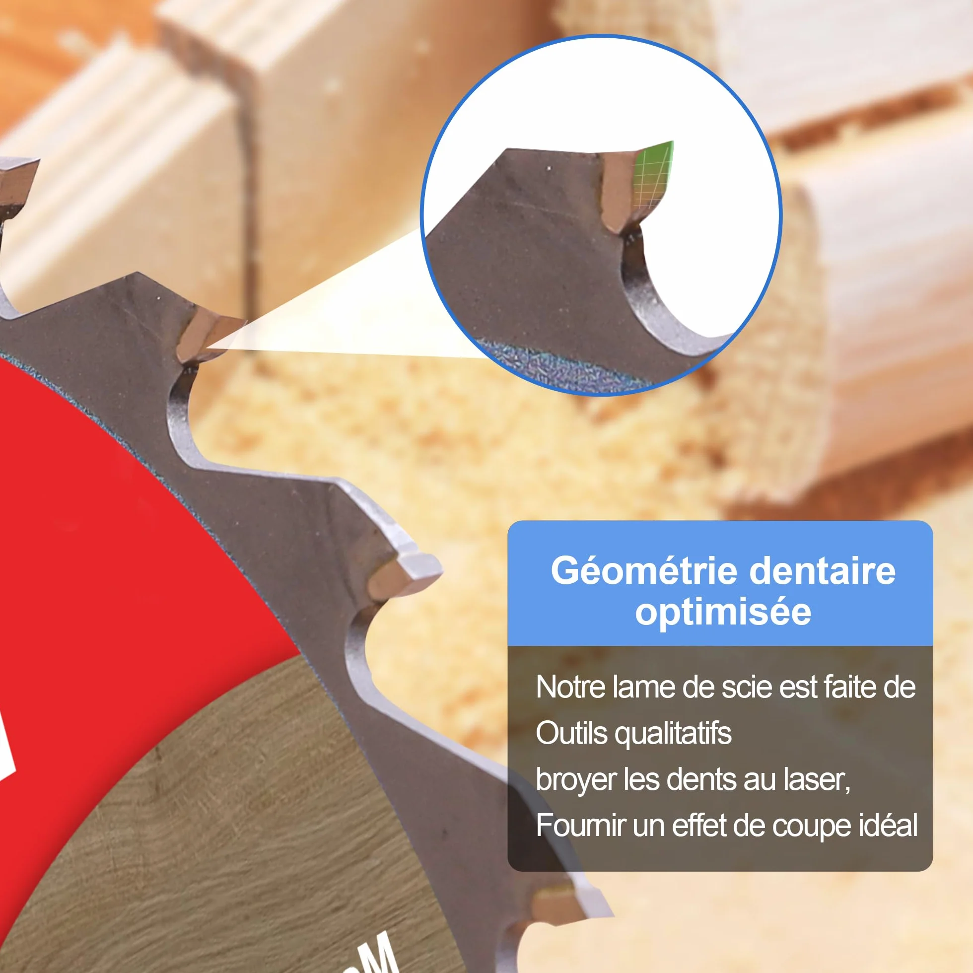 Lot de 2 Disque à Tronçonner Meuleuse 125 x 22,23 mm Lame de Scie Circulaire 40 Dents Carbure de Tungstène Bois