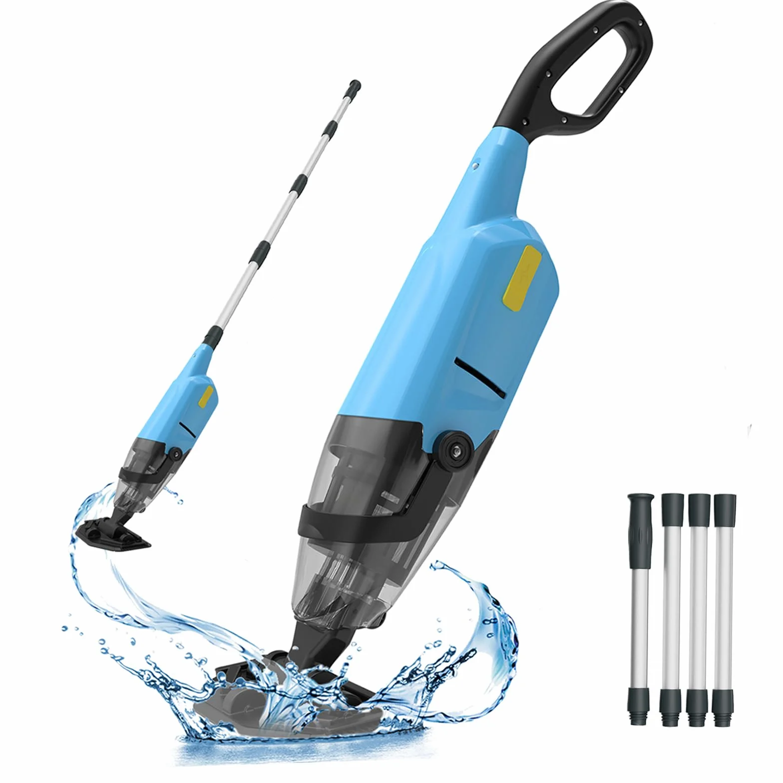 Aspirateur de Piscine sans Fil, aspirateur de Fond de Piscine avec autonomie Jusqu’à 90 Minutes,Nettoyeur de Piscine, Puissance d’Aspiration Jusqu’à 4088 L/h, idéal pour spas et Hot tubs