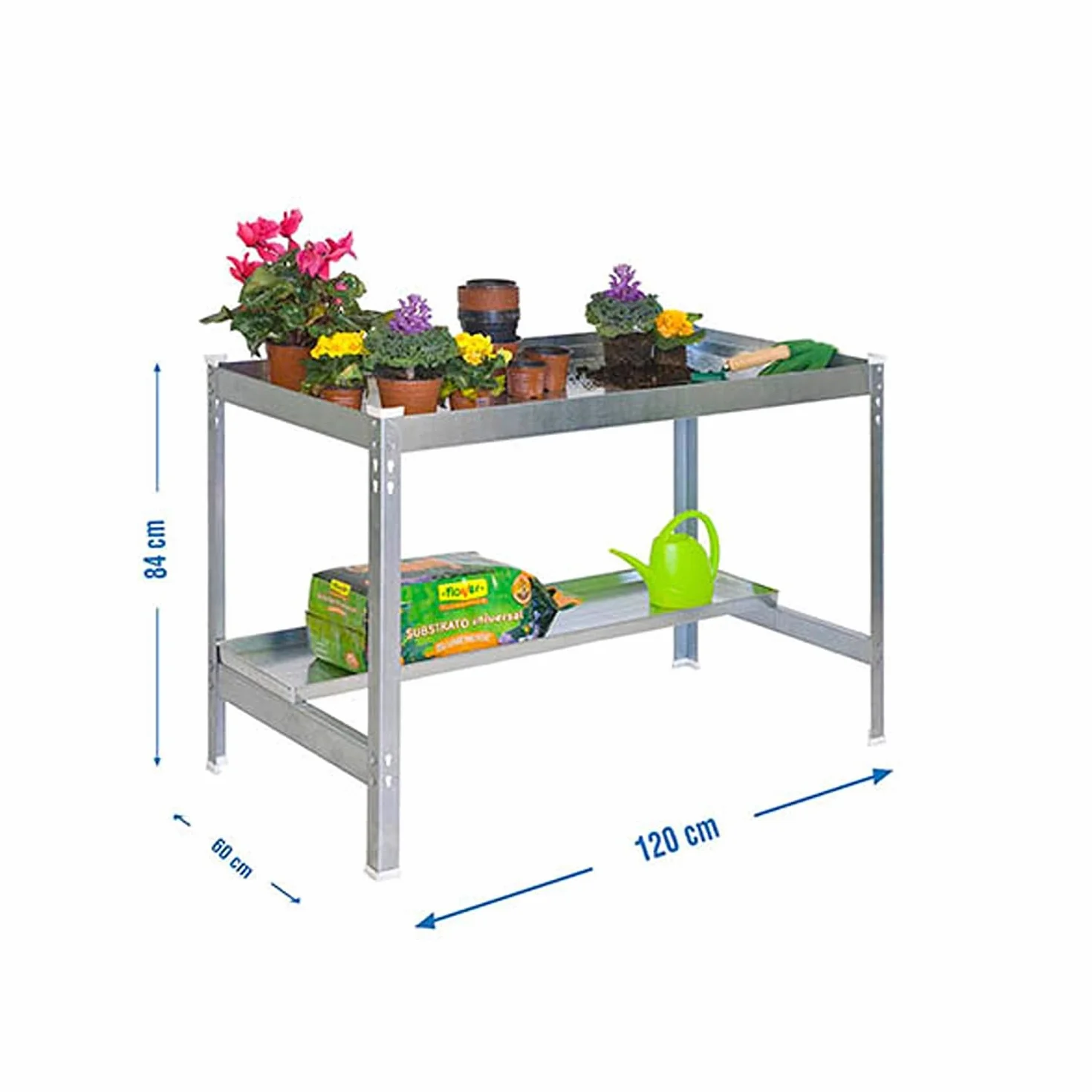 Simon Rack Table de rempotage 840x1200x600 mm Galvanisé