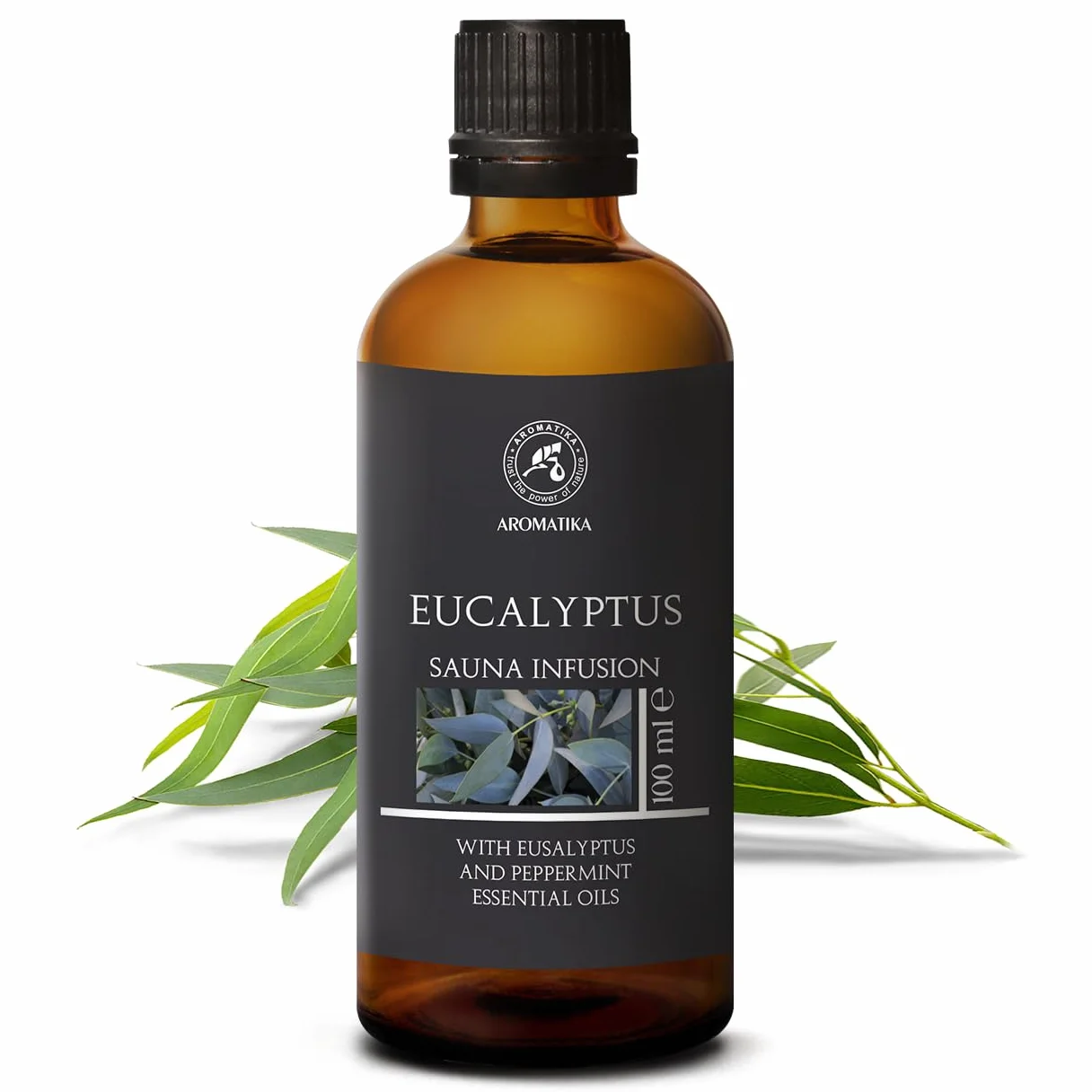 Huile Essentielle d'Eucalyptus & Menthe Poivrée 100ml - Arôme pour Sauna - Parfum Naturel - Aromathérapie