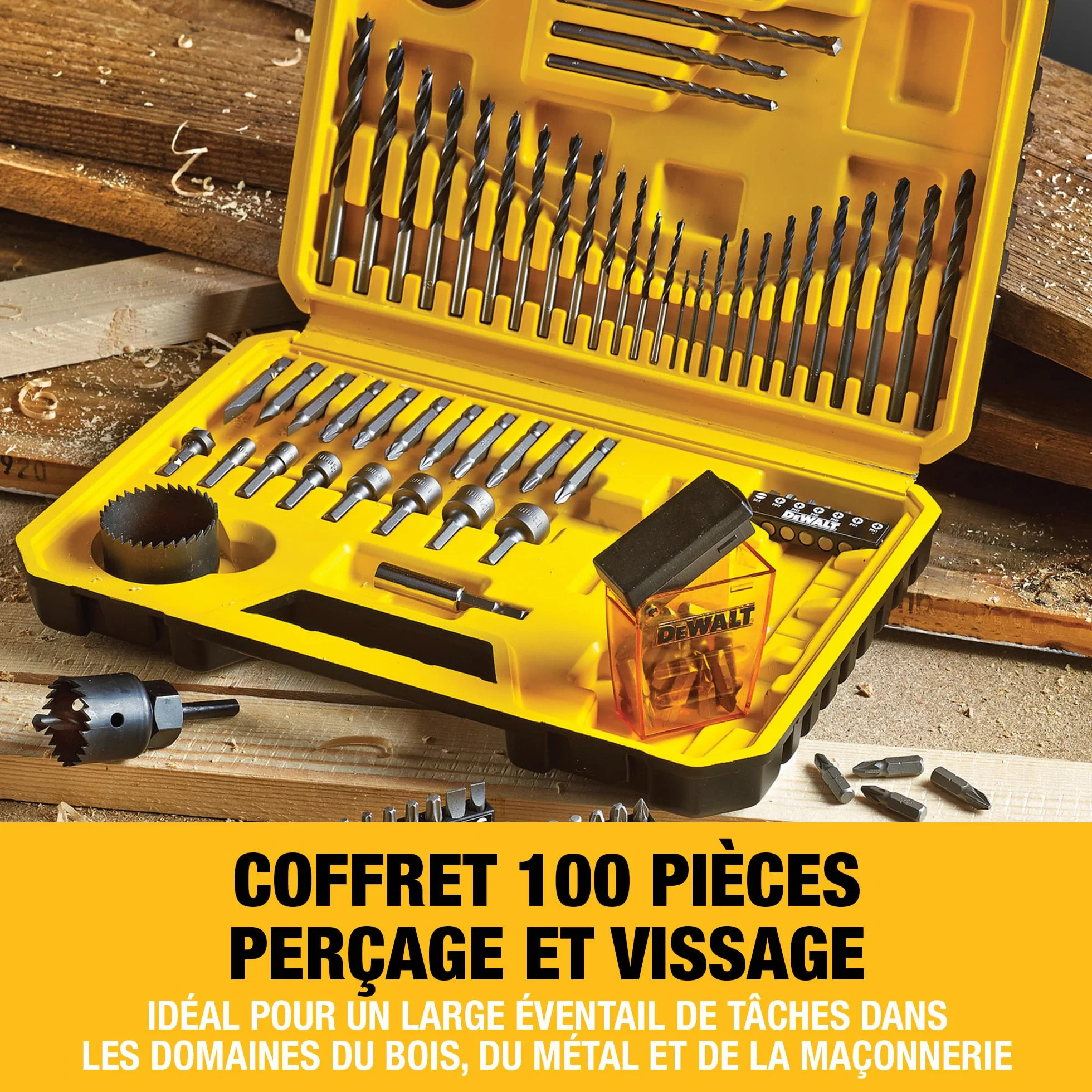 DEWALT Coffret de perçage et vissage 100 pièces DT71563-QZ