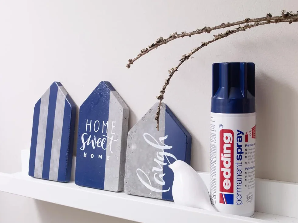 edding 5200 Permanent Spray 200 ml Acrylic Paint Midnight Matt for Glass Metal Wood Ceramic Plastic Canvas