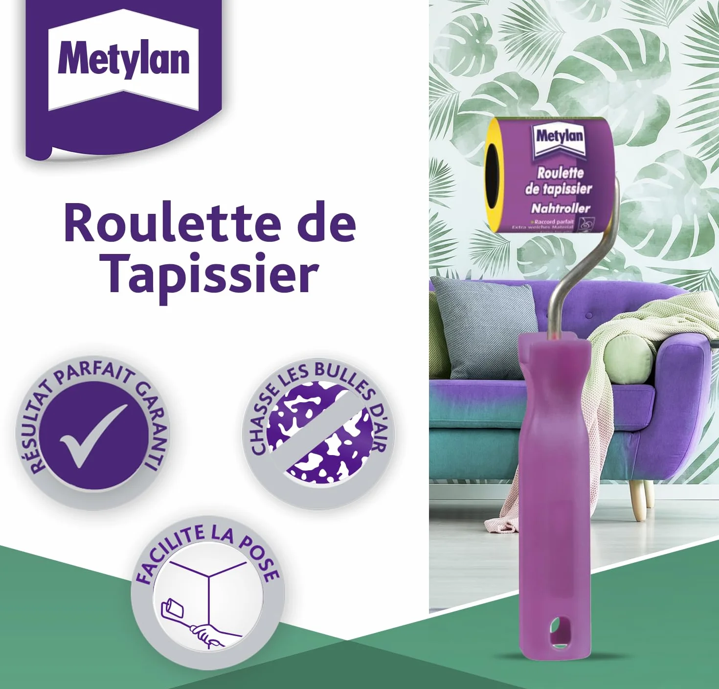 METYLAN Roulette de Tapissier pour coller les bords des lés de papiers peints