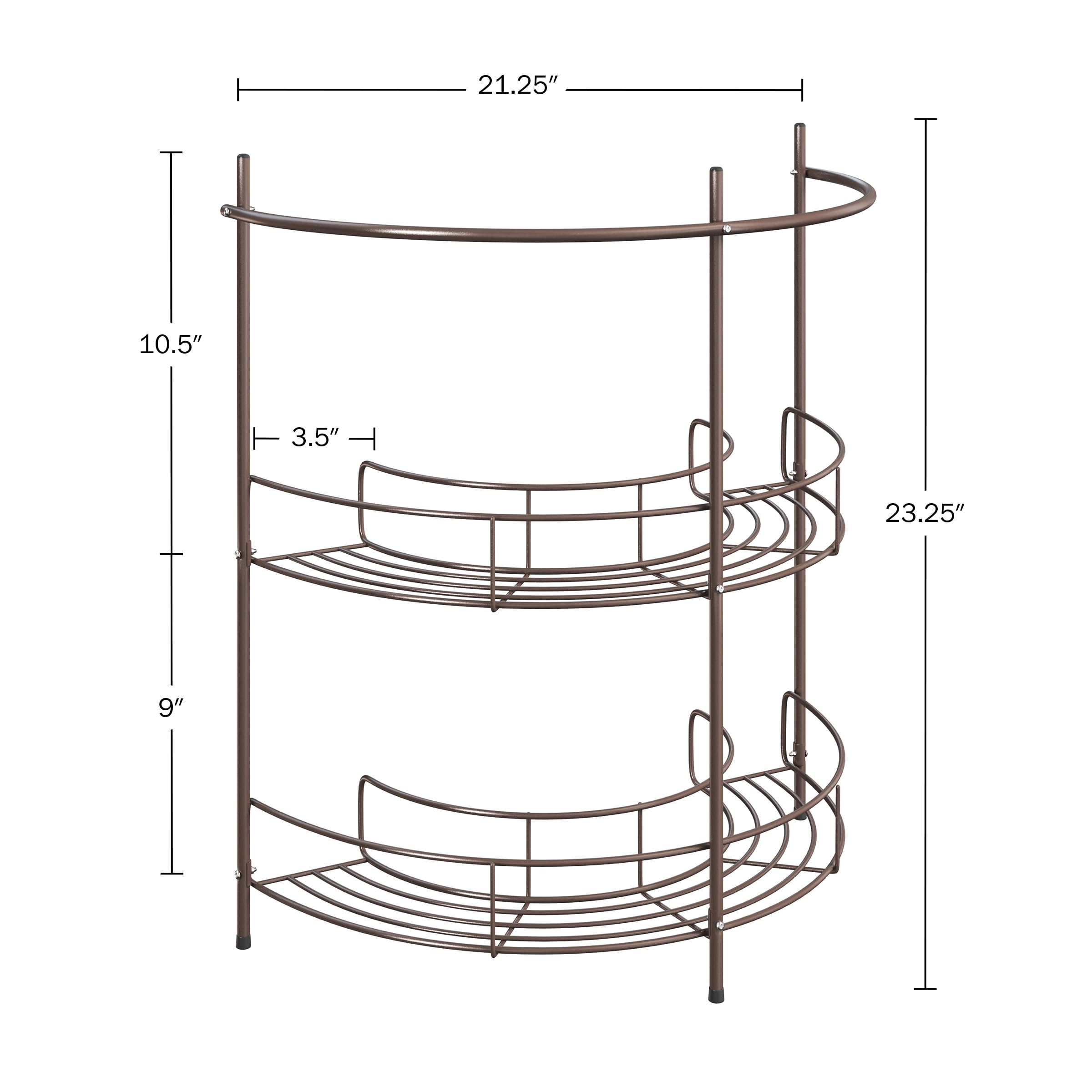 Bronze Pedestal Sink Organizer with Shelves and Towel Rod