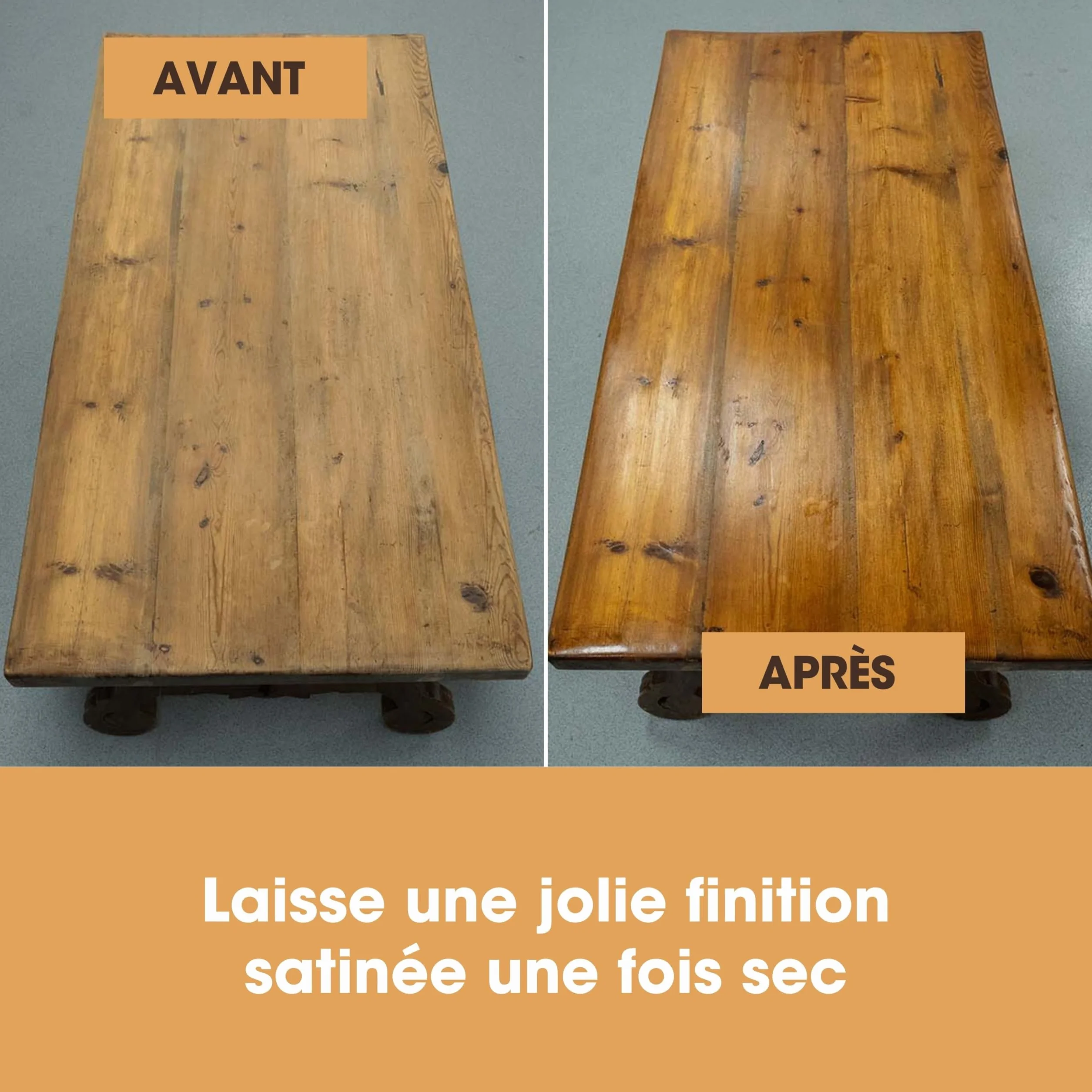 Cire Bois & Polish Furniture Clinic À l’Huile Essentielle d’Orange – Cire d’Abeille pour Bois Fini et Non Fini 250 ml