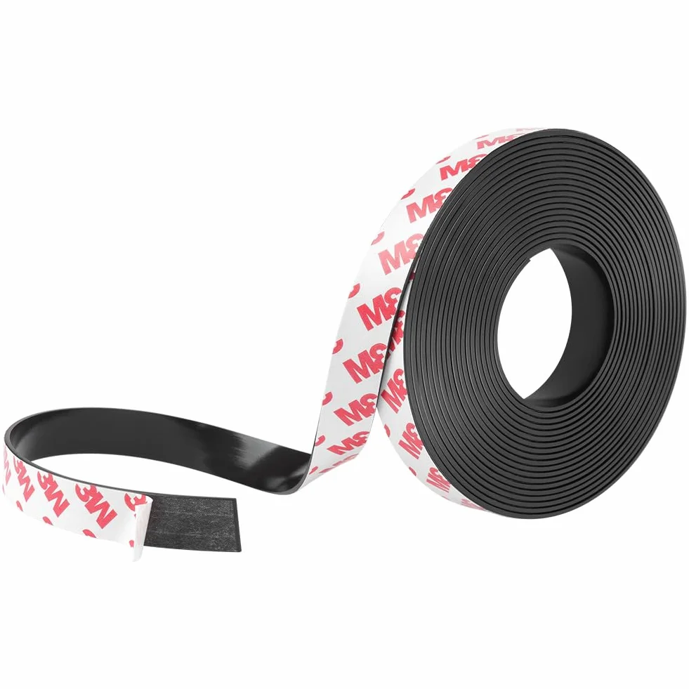 Flintronic Bande Magnétique Autocollante 2M Forte 1.5cm x 1.5mm Souple Aimantée pour Aimants Organiser