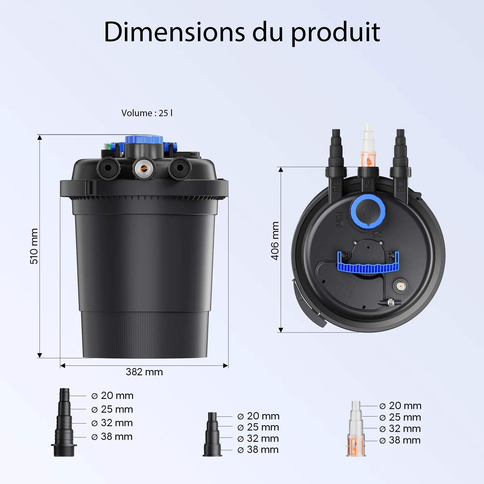 SunSun CPF-250 Filtre de bassin à pression 10000 L 11W UV CTF-6000 SuperECO pompe 6000l/h 40W