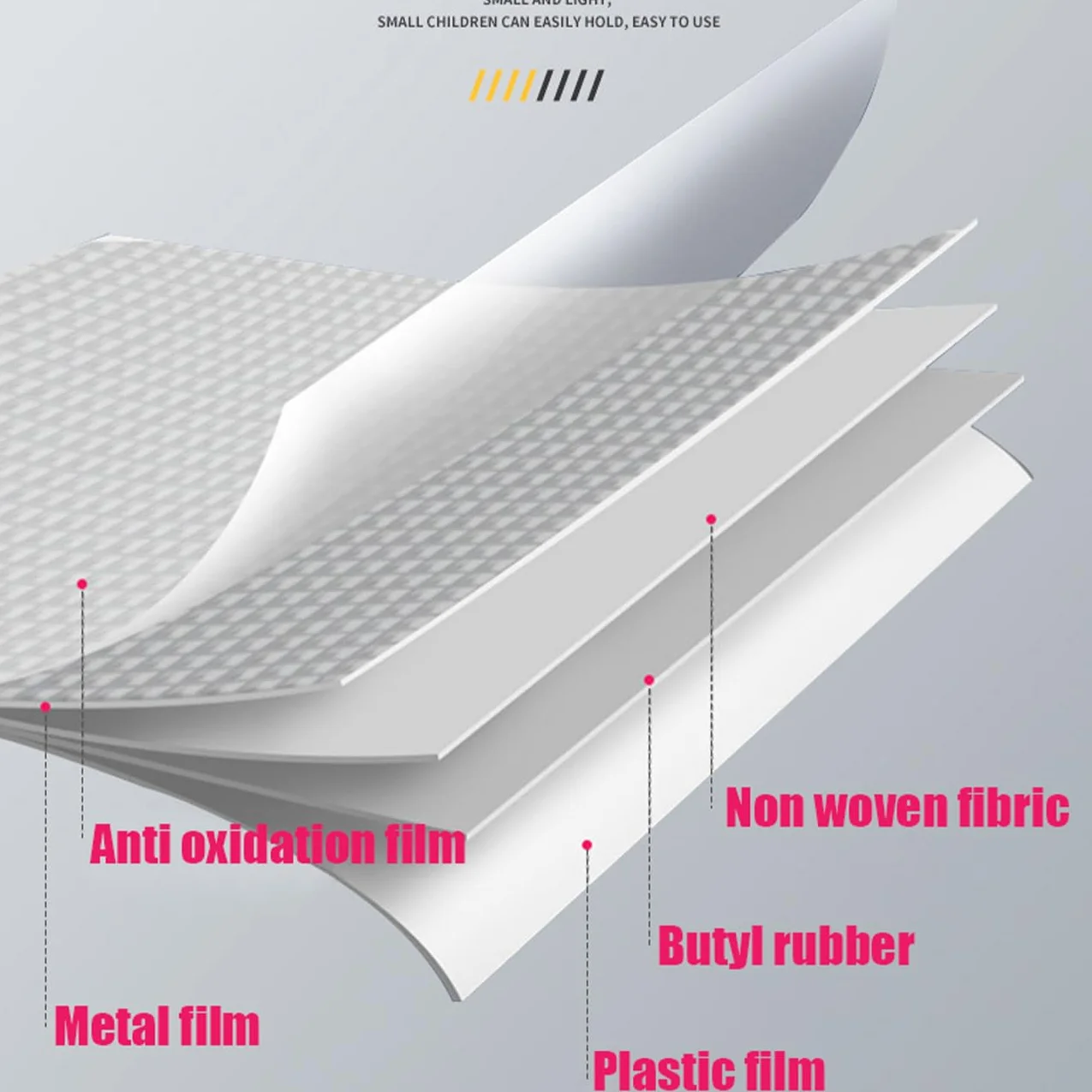 Bande de butyle imperméable asphalte adhésive feuille aluminium étanchéité fuite toit 20cm x 5m