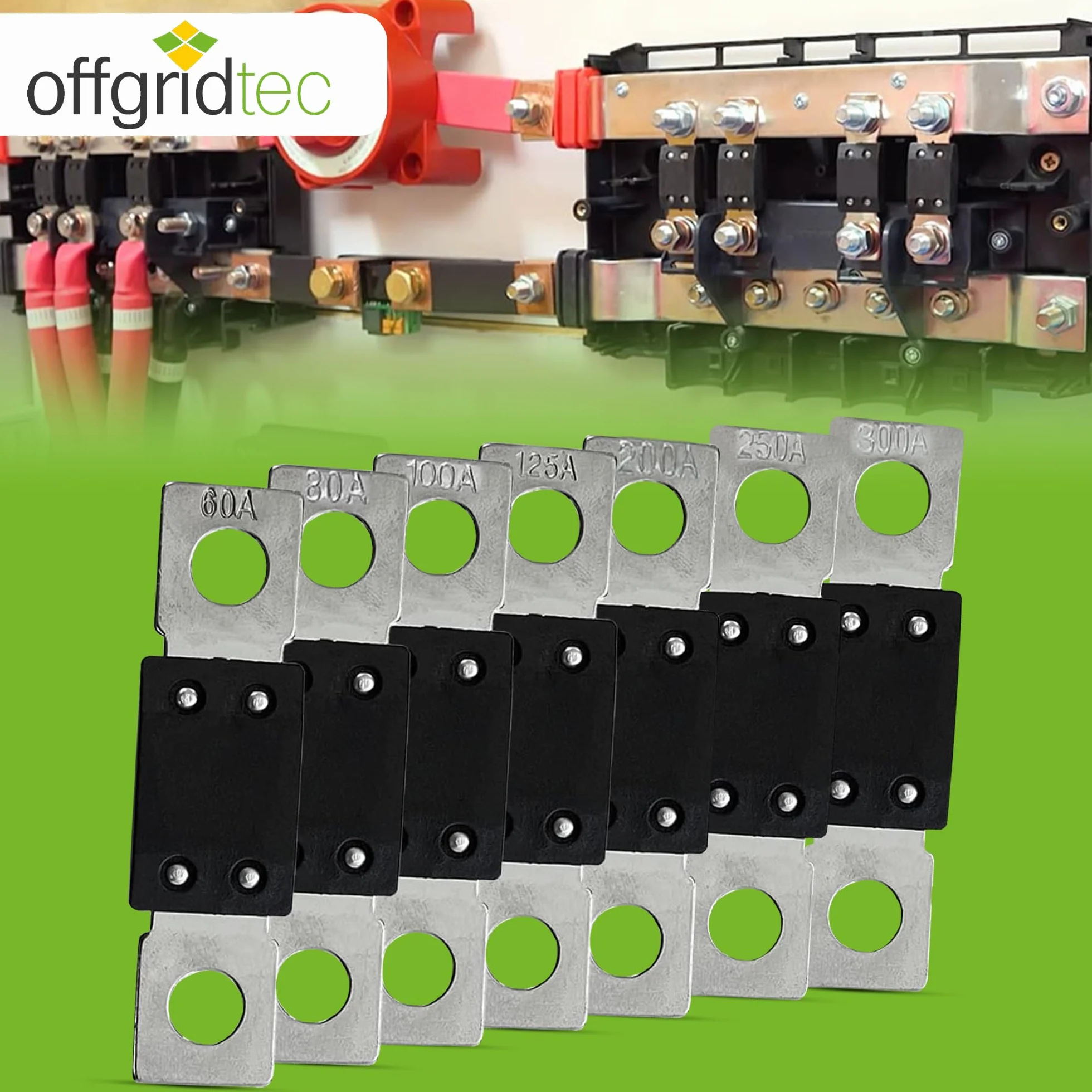 Offgridtec Lot de 5 fusibles MEGA 200 A 70 V 48 V