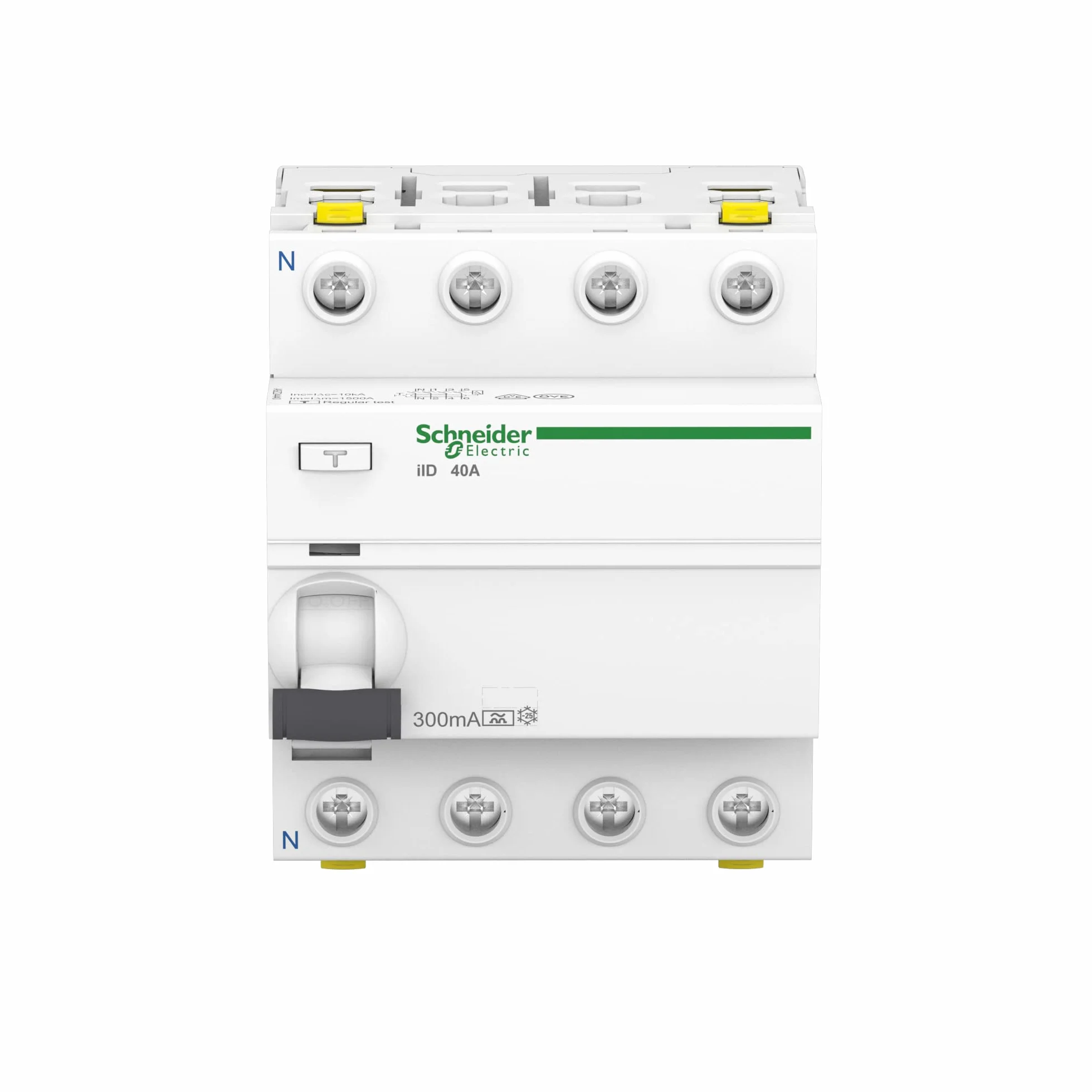 Schneider A9Z24440 Disjoncteur différentiel iID 4P 40A 300mA Type A Blanc