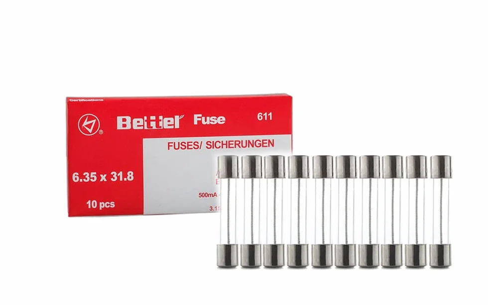 Fusibles en Verre 0,5A Rapide 6,3x32mm 250V Flink TYP611 10 pièces