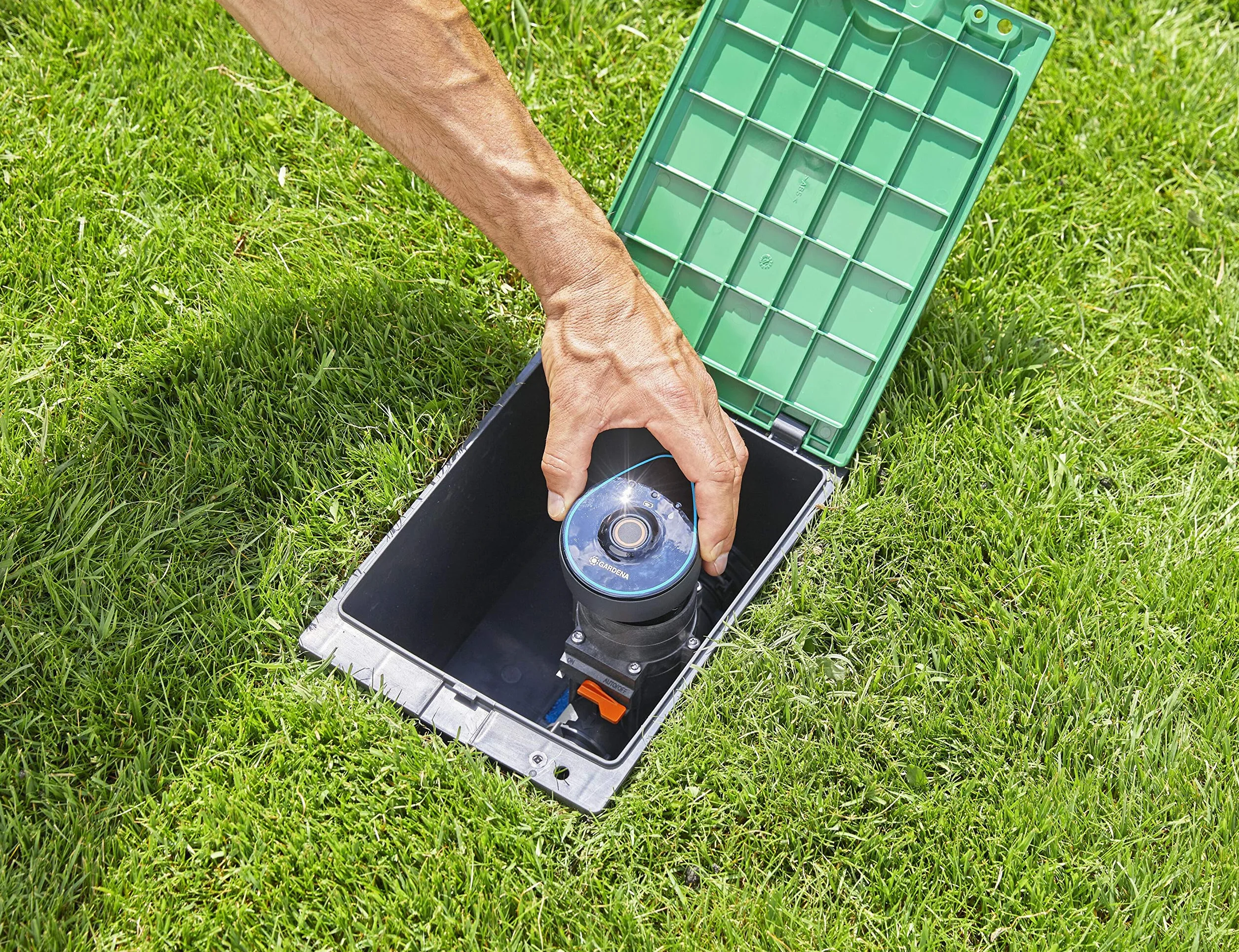 Gardena Boîtier de commande Bluetooth 9 V arrosage automatique configurable via appli sans câble