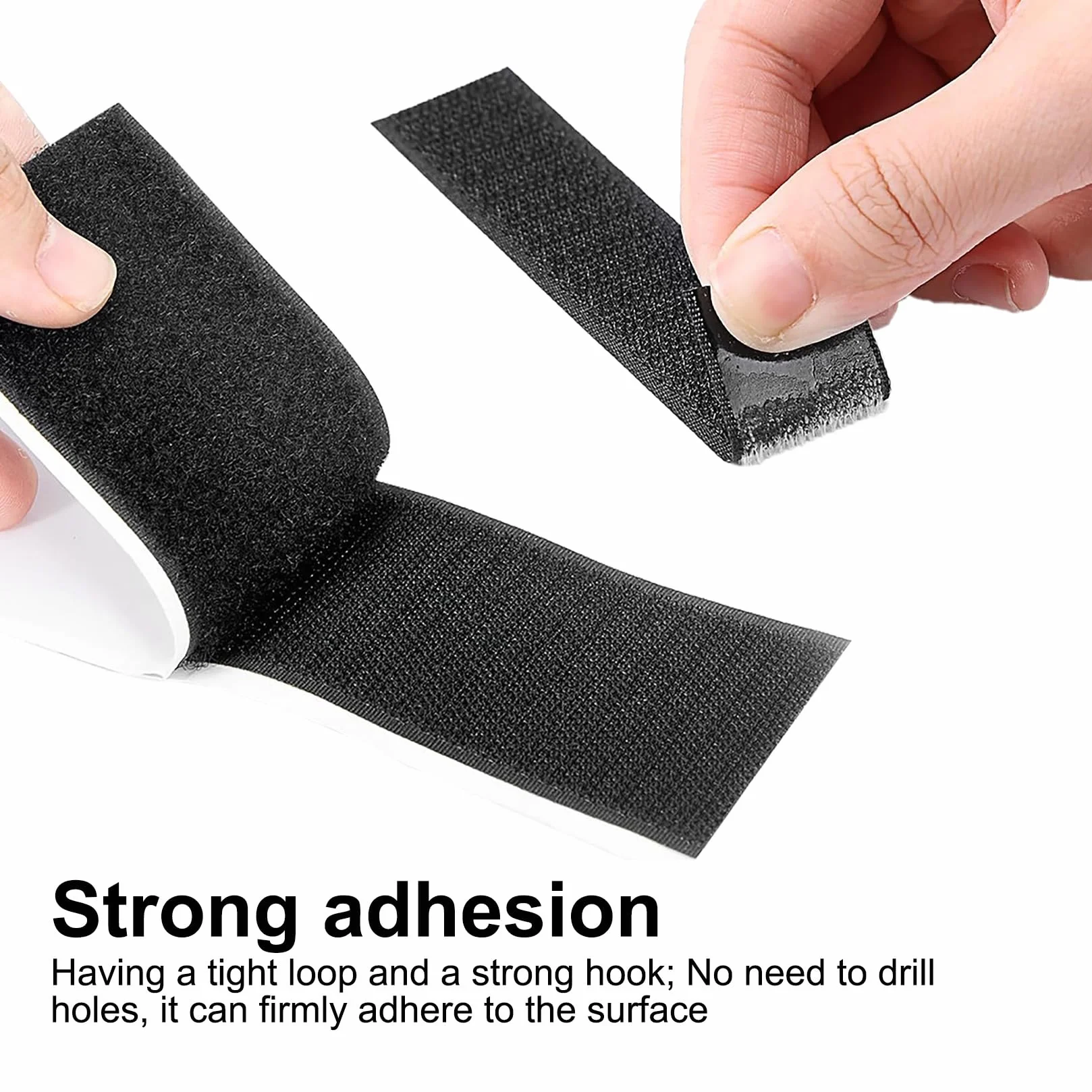 Ruban Scratch Autocollant Double Face Extra Forte 35 mm x 5 m Noir pour Tissus Moustiquaire Fenêtre