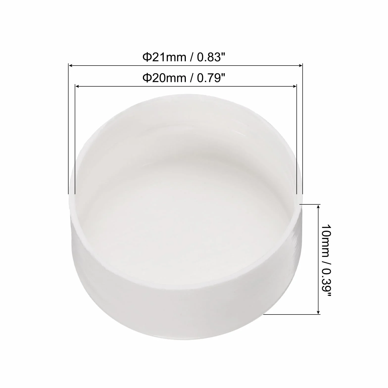 QUARKZMAN Embouts de Tube PVC 20 mm, Bouchons Ronds pour Tuyau, Conduit Électrique - Lot de 20