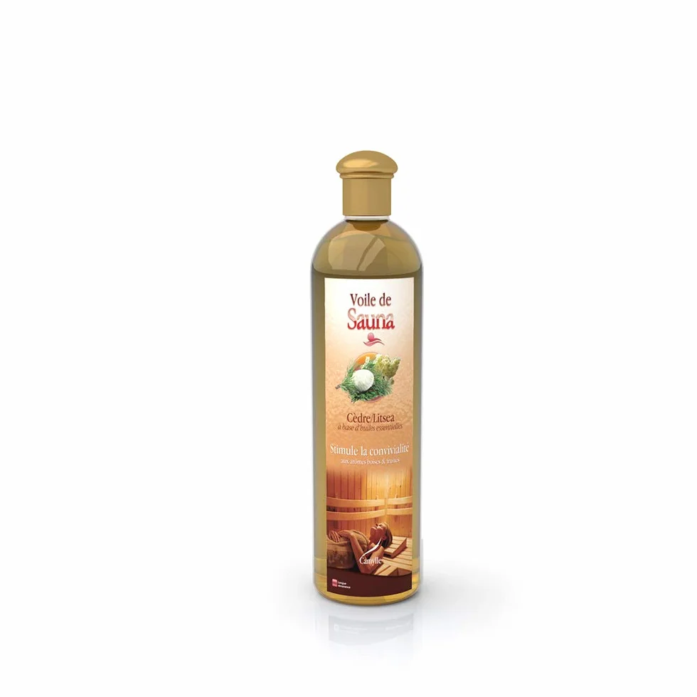 Voile de Sauna Cèdre Litsea Huiles Essentielles 100% Pures Naturelles 250ml