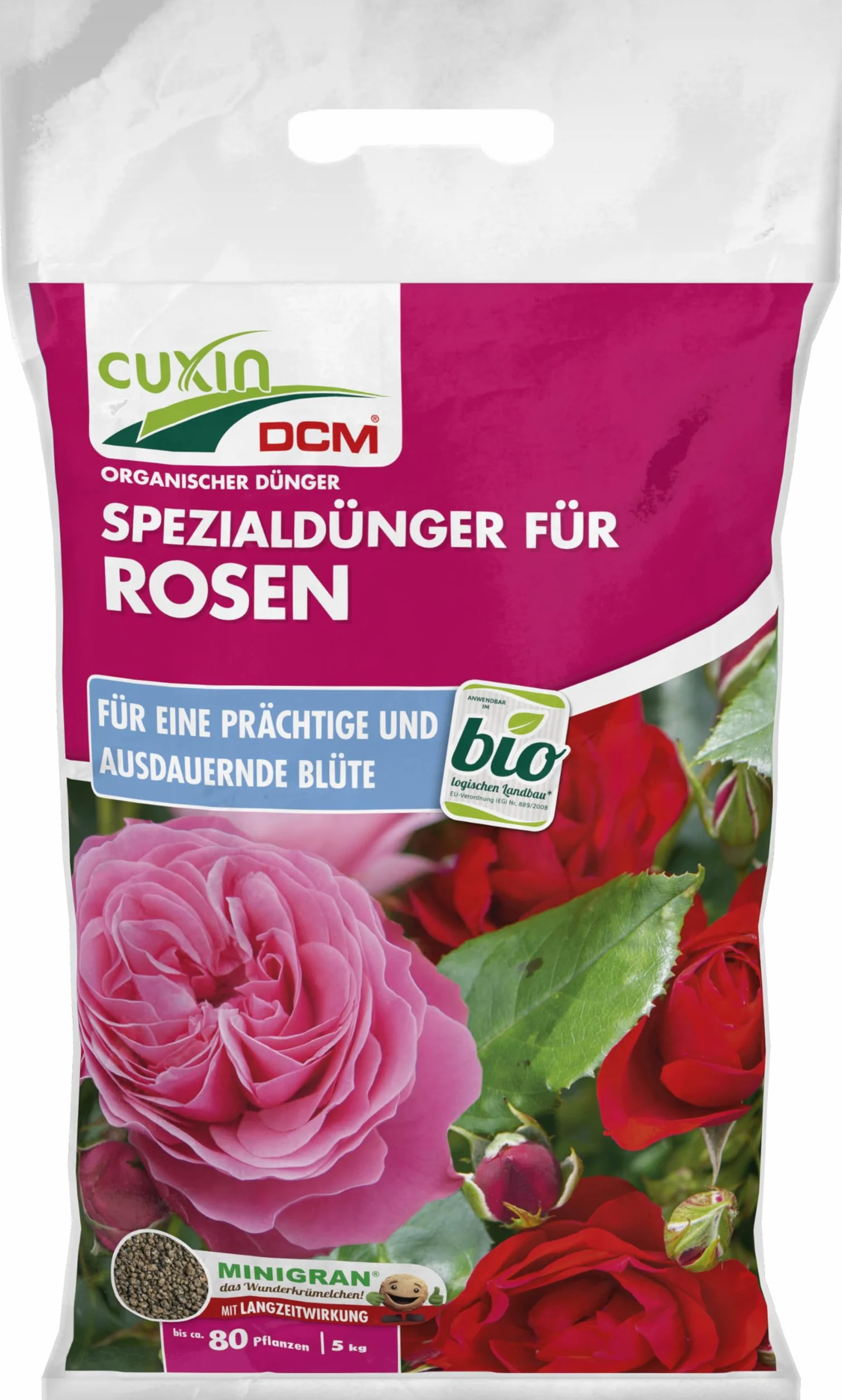 CUXIN DCM Engrais spécial pour roses et fleurs – Engrais spécial – Avec technologie MINIGRAN® – Engrais organique – 5 kg