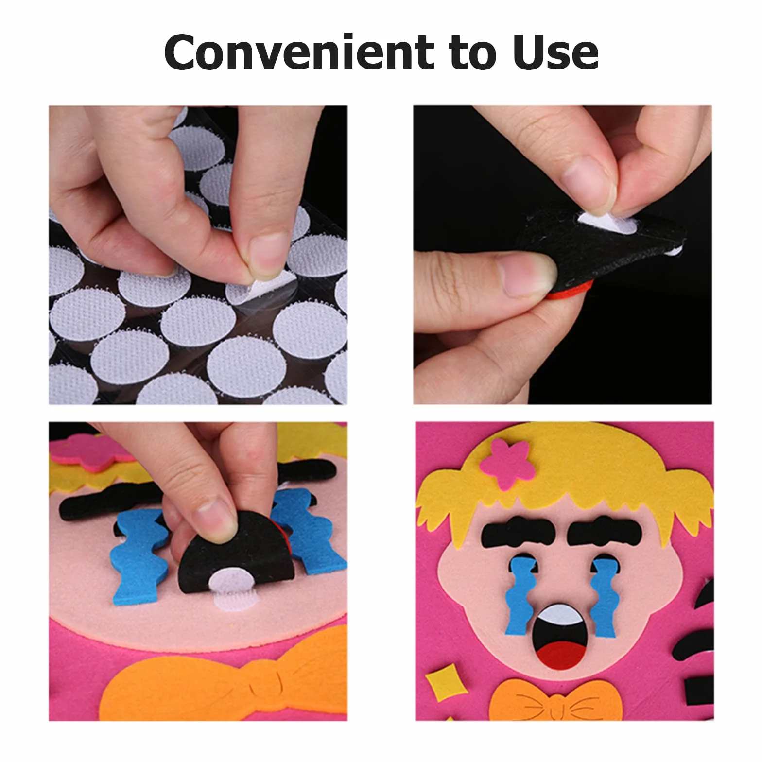 Redamancy Scratch Autocollant Rond 270 Paires 10mm Autocollantes Hook & Loop Pastille Adhesive