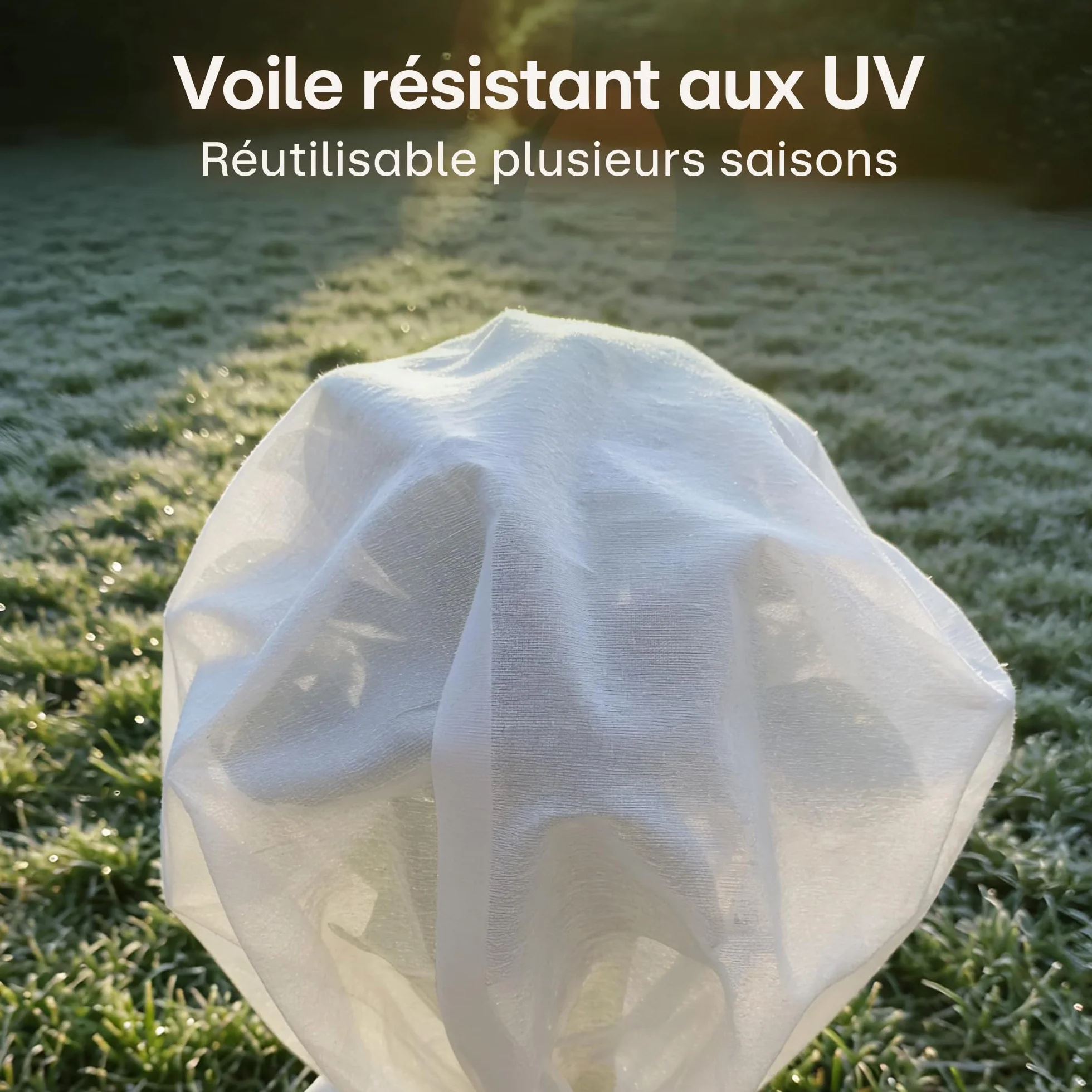 Praknu Voile d’Hivernage en Rouleau pour Plantes Extérieures 50g/m² – 50m × 1m – Protection Contre le Gel et UV