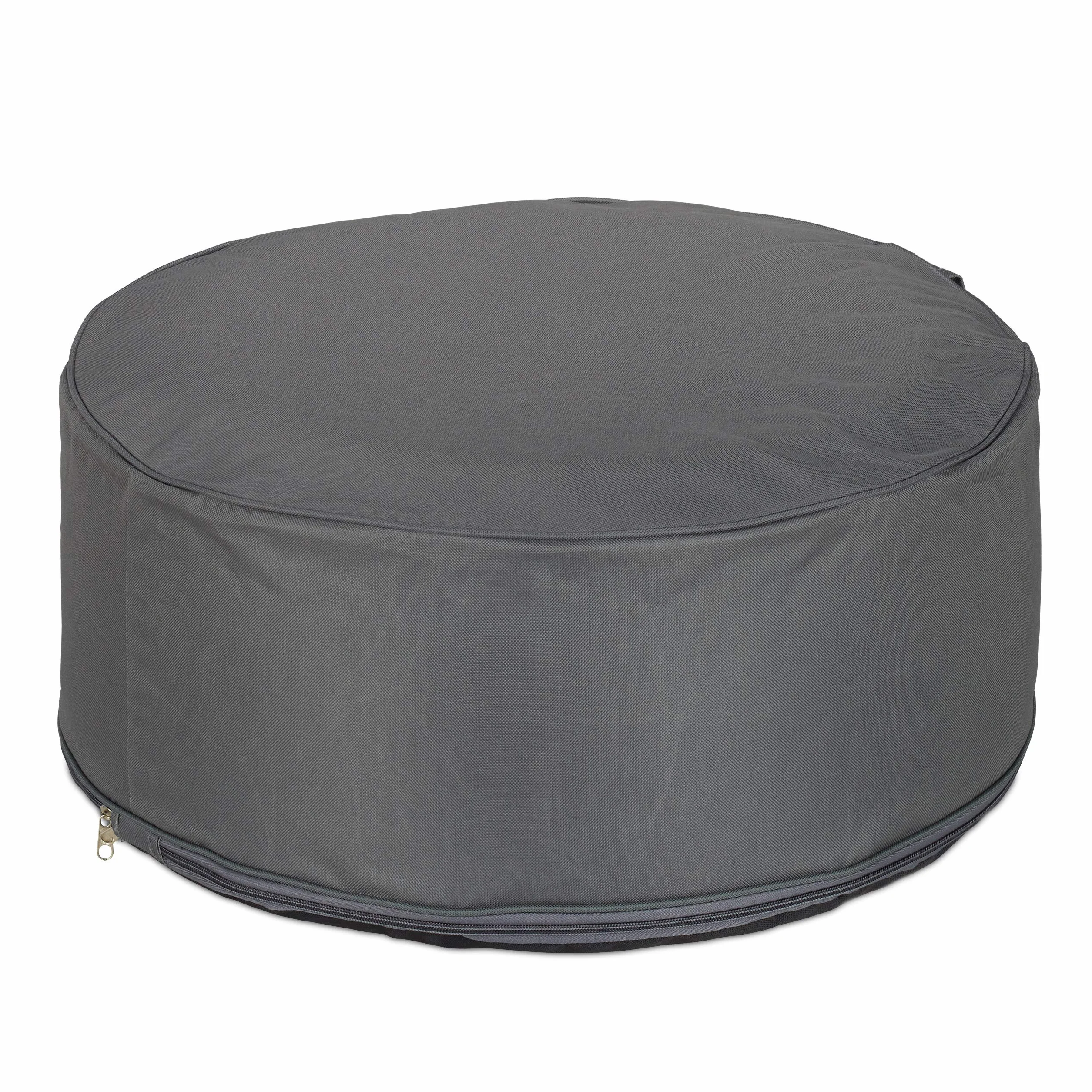 Relaxdays Tabouret gonflable, pouf d'extérieur pour le camping et le jardin, tabouret rond, pouf, HxP : 26 x 56 cm, gris foncé, 1 pièce, Choix de la Couleur