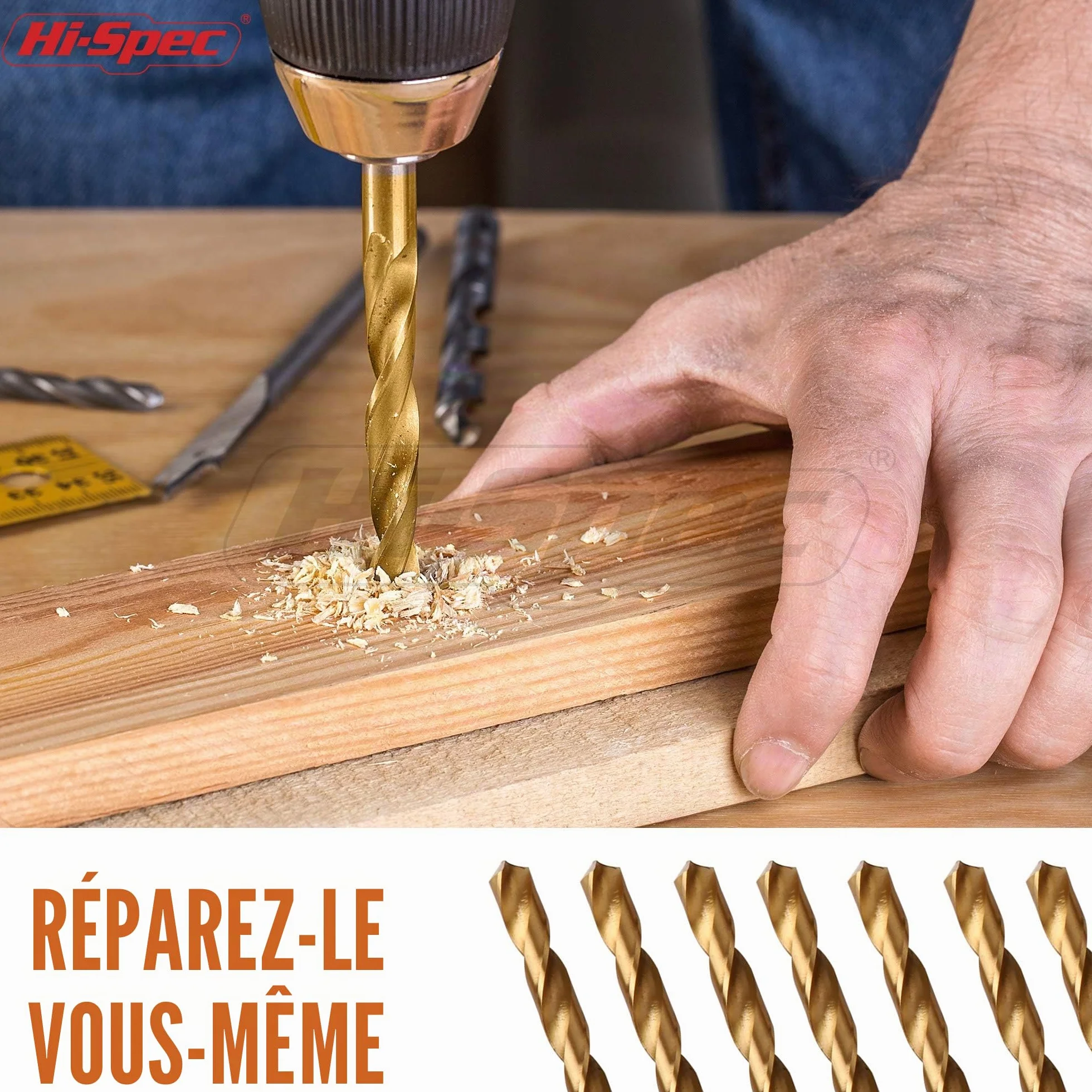 Lot de 99 Forets HSS Acier Revêtu Titane (1-10 mm) - Kit Complet Bois Métal Plastique avec Coffret Rangement