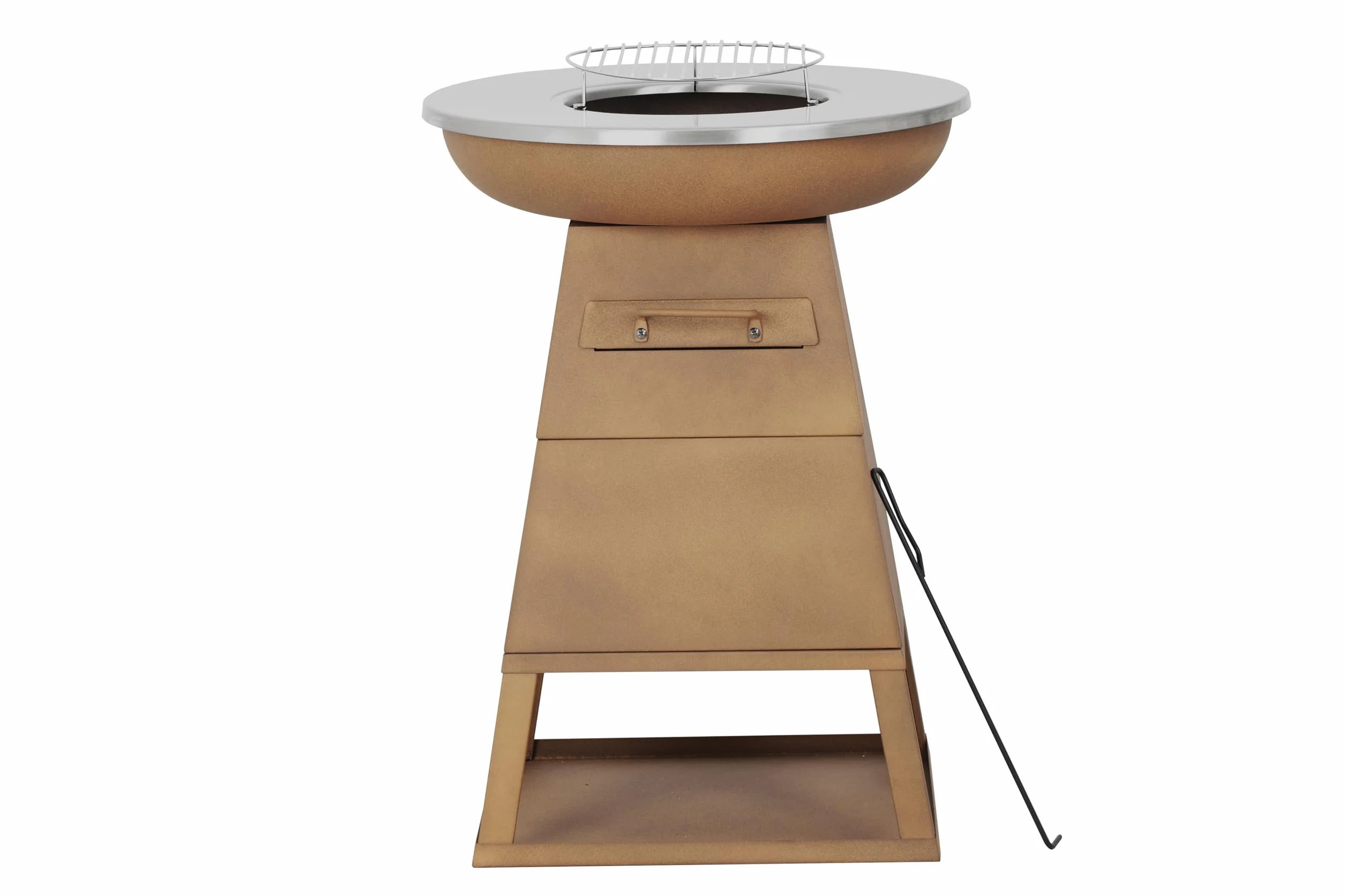 BALI OUTDOORS Braséro Plancha Rouillé en bois extérieur Jardin