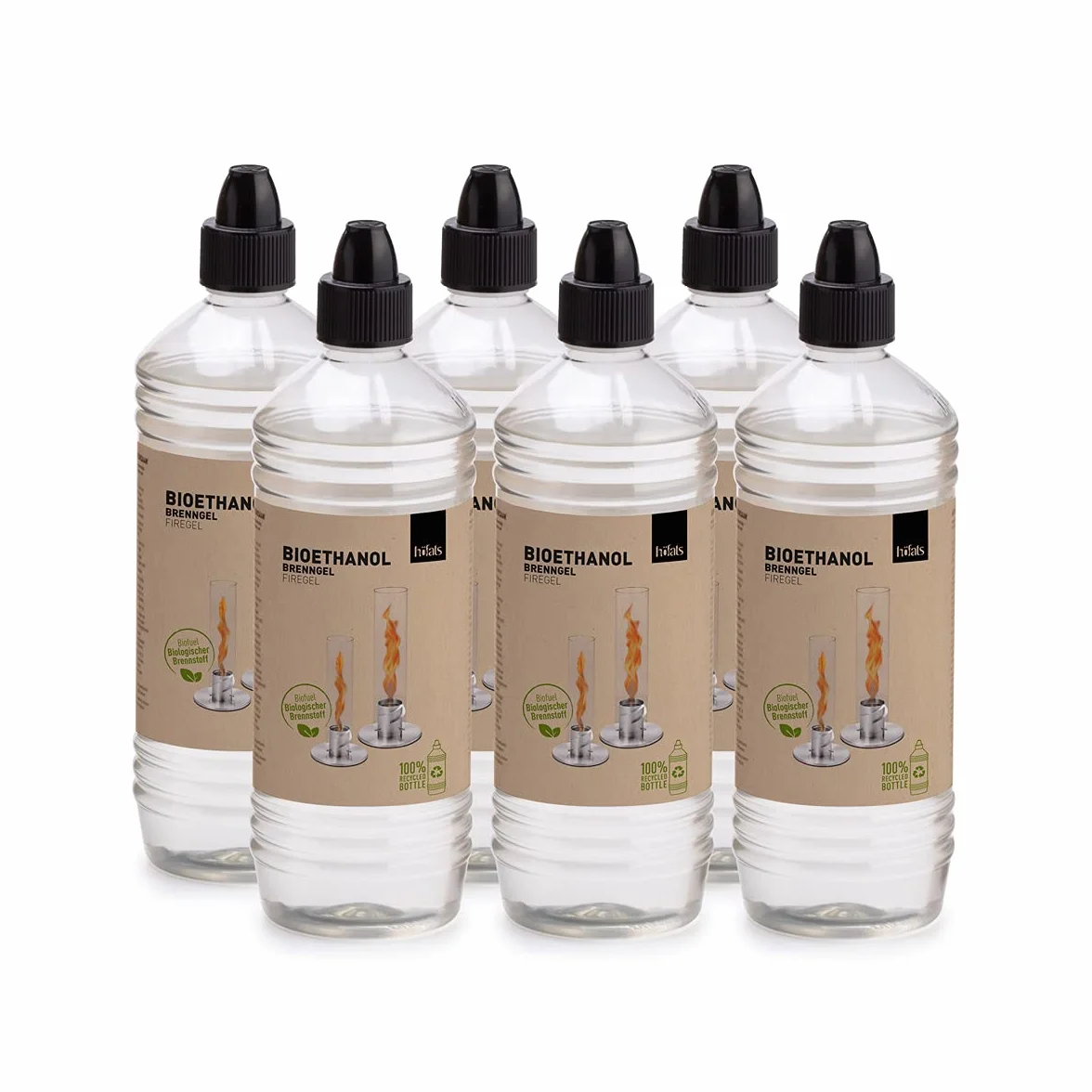 höfats Bioéthanol Gel Organique 6x1000ML Recharge pour Spin 90/120 feu de Table sans Odeur