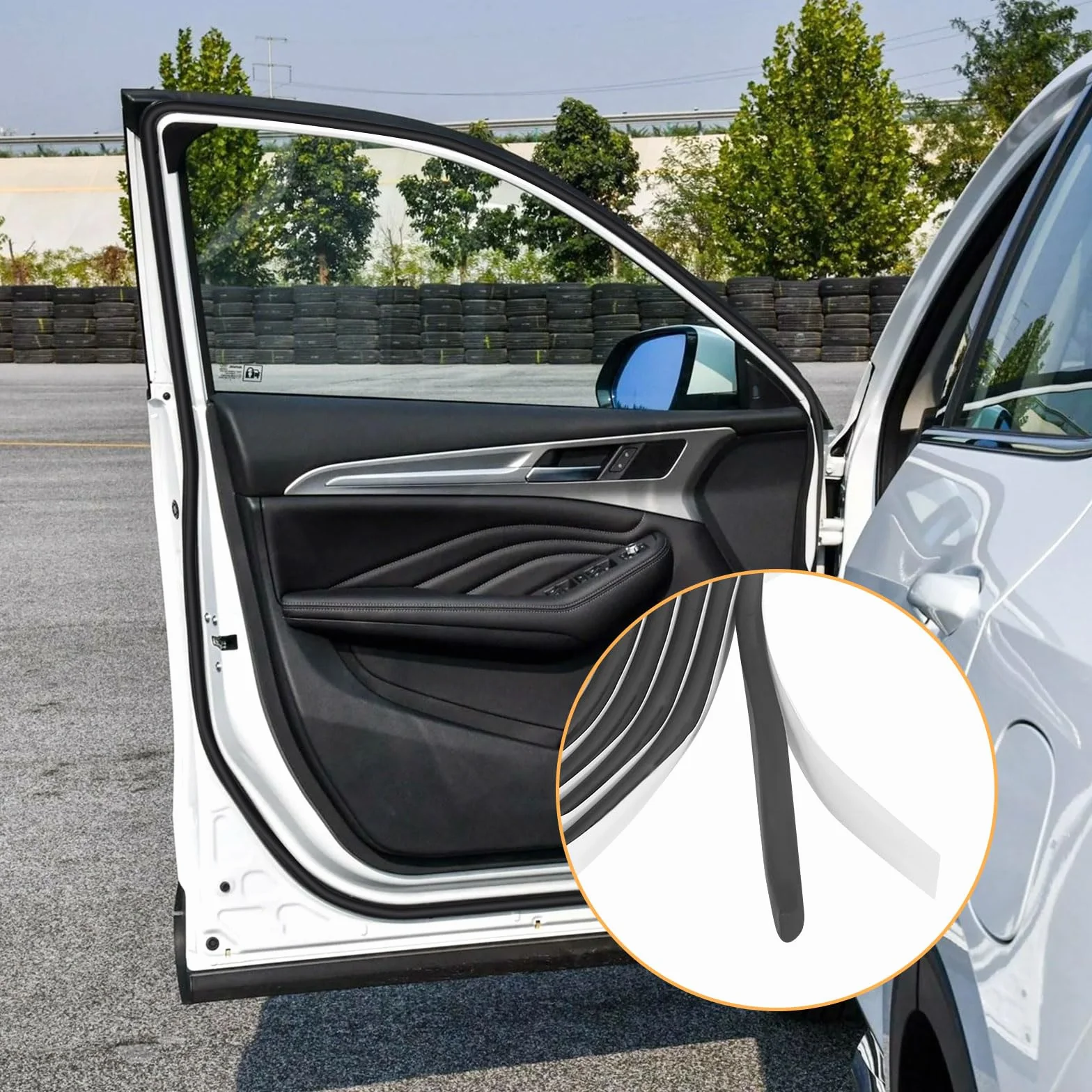 Ruban Butyle Noir 8mm x 8m Ruban Adhésif d'Étanchéité en Caoutchouc Étanche pour Voiture Fenêtre Porte Pare-Brise