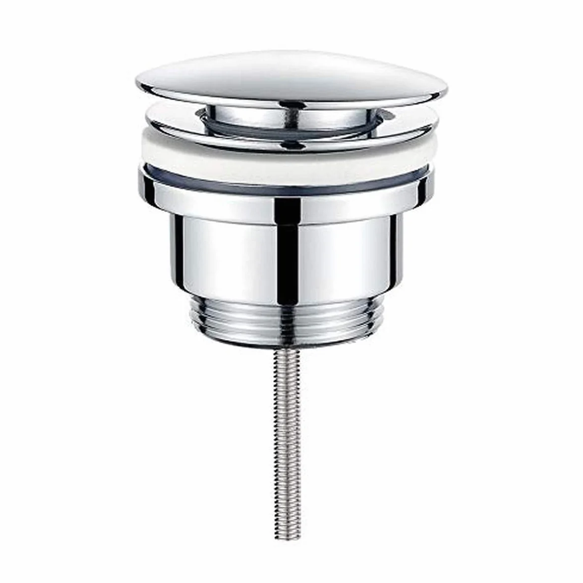 Bonde de Lavabo Clic Clac Ibergrif M20509 Métal Argenté avec/sans Trop-Plein