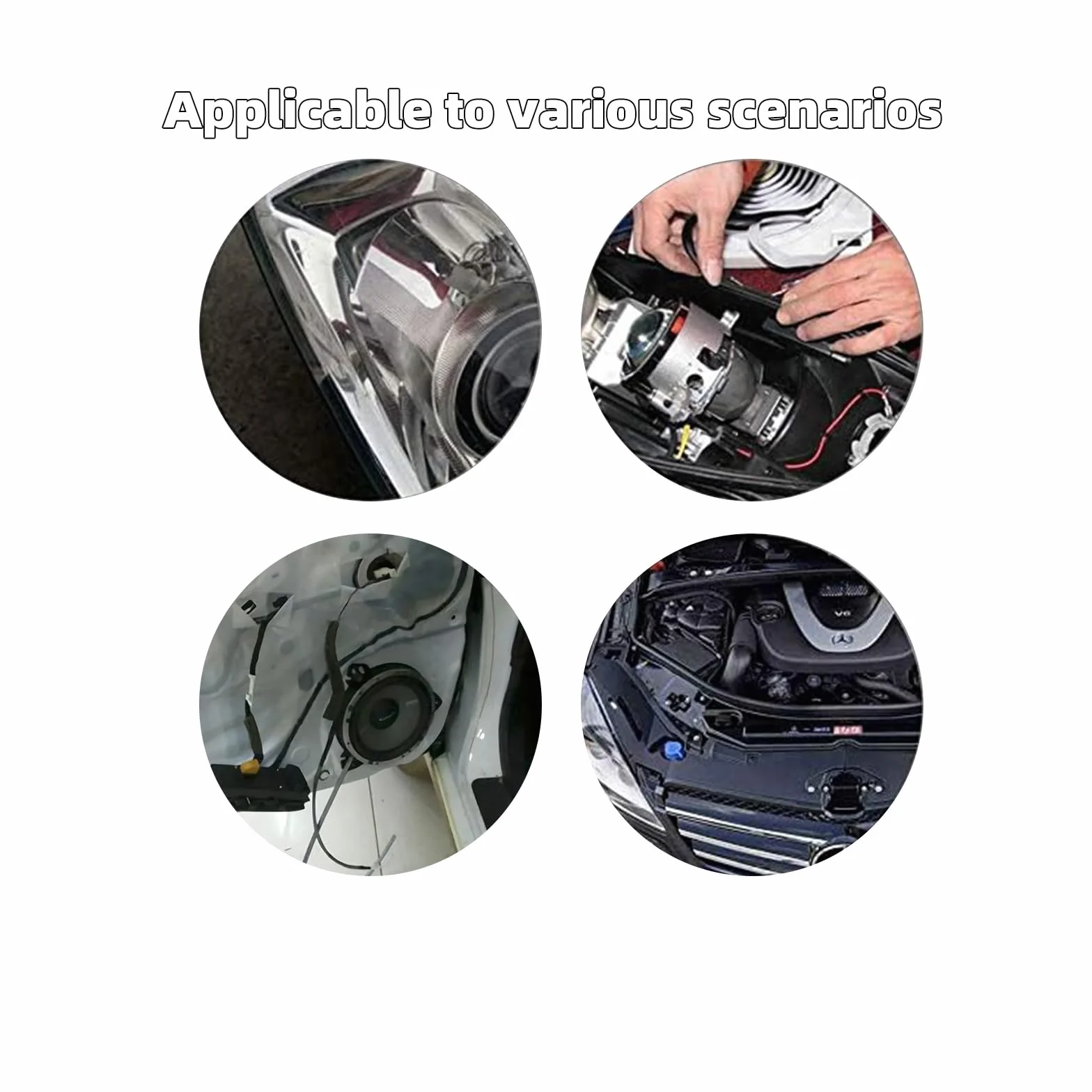 Ruban Adhésif Double Face en Butyle 2cm x 3.2m d'Etanchéité pour Voiture