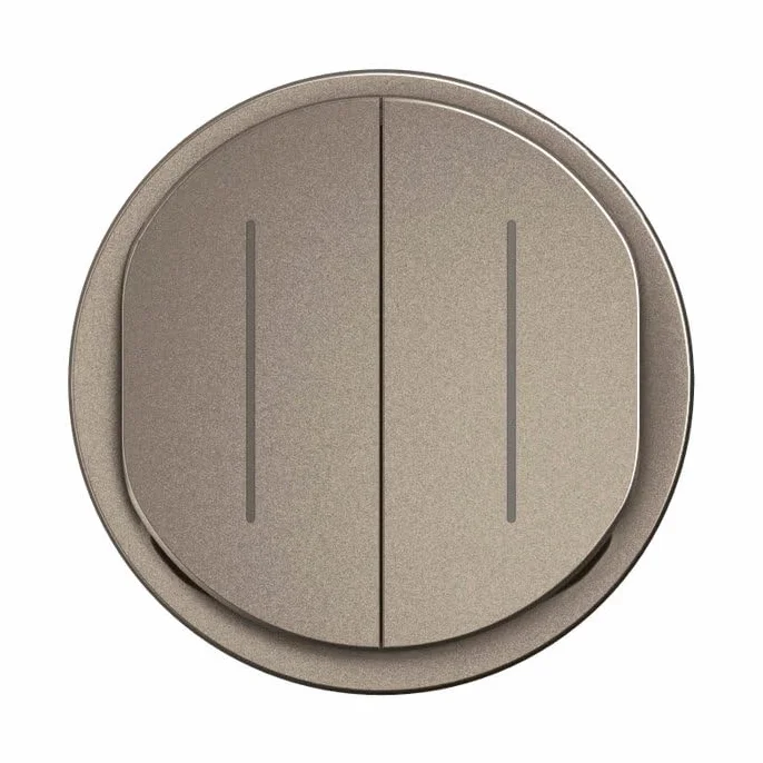 Legrand Céliane Titanium Enjoliveur double interrupteur va-et-vient témoin