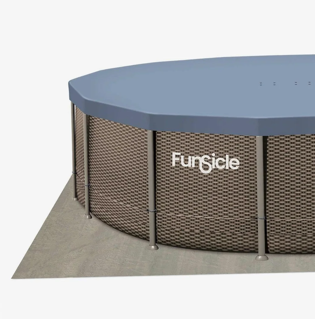 FUNSICLE Piscine Tubulaire Ronde Marron Ø4,57m x h1,22m