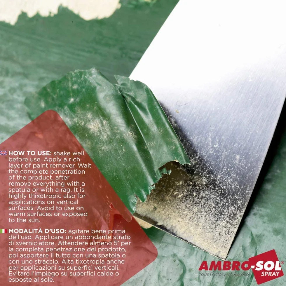 Ambro-Sol I256 Décapant Spray Peinture 400 ml Aérosol Fer Blanc 100% Recyclable