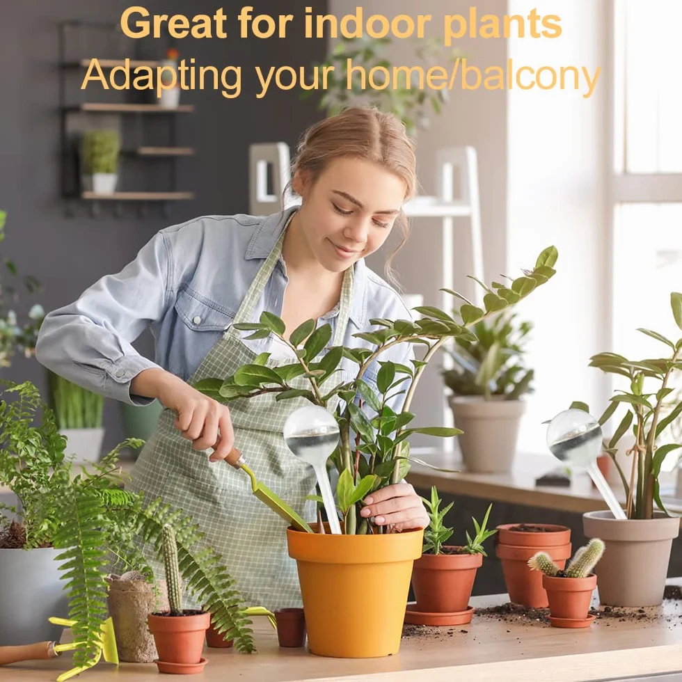mizikuu Globe d'arrosage, 6 Pièces Système d'arrosage pour Plantes d'Intérieur Lobe Arrosage Plante Dispositif d'Arrosage Automatique pour Plante Interieur Fleurs Jardin en Pot