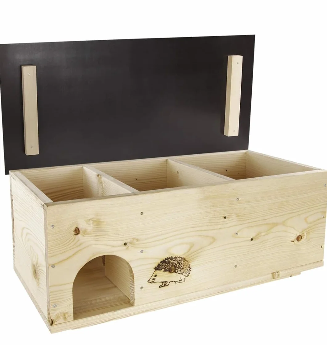 Igelhaus Igelhotel Igelhütte Mangeoire pour hérissons Abri imperméabilisé 2X