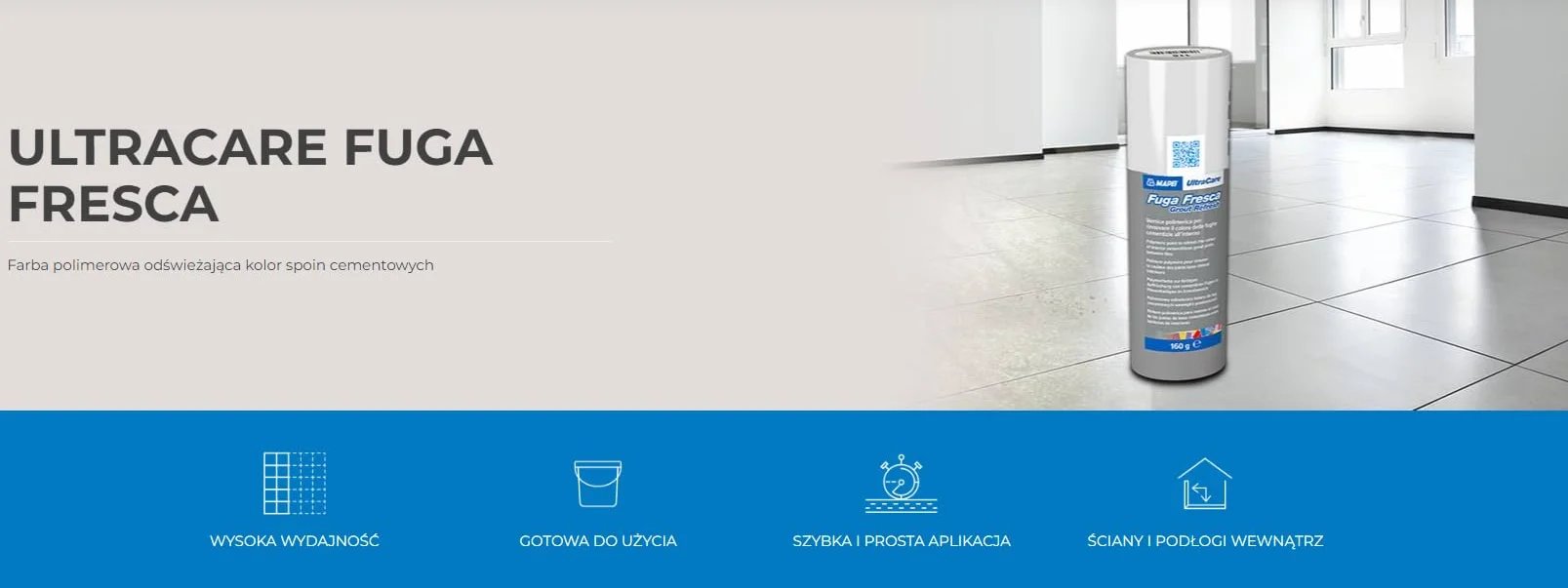 Mapei Ultracare FUGA FRESCA 111 gris argent peinture polymère 160 g