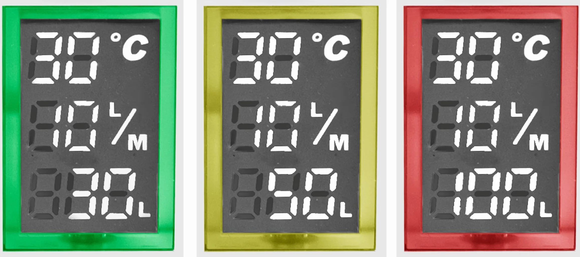 Cornat Smartly Compteur de Consommation Numérique Chromé LED Indicateur de Changement de Couleur