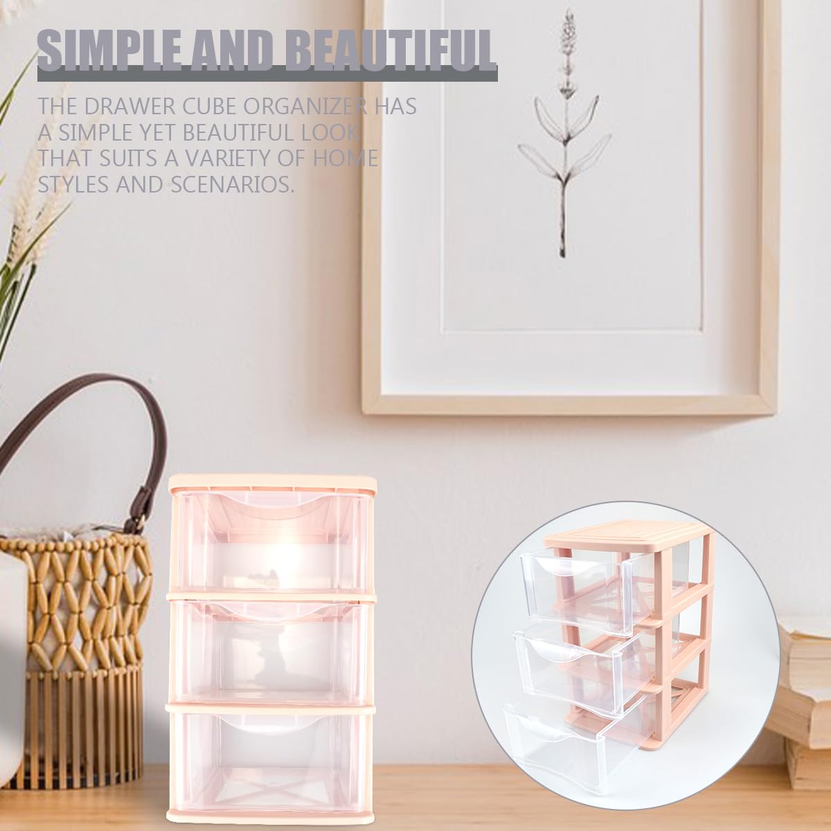 Clear 3-Tier Desk Drawer Organizer