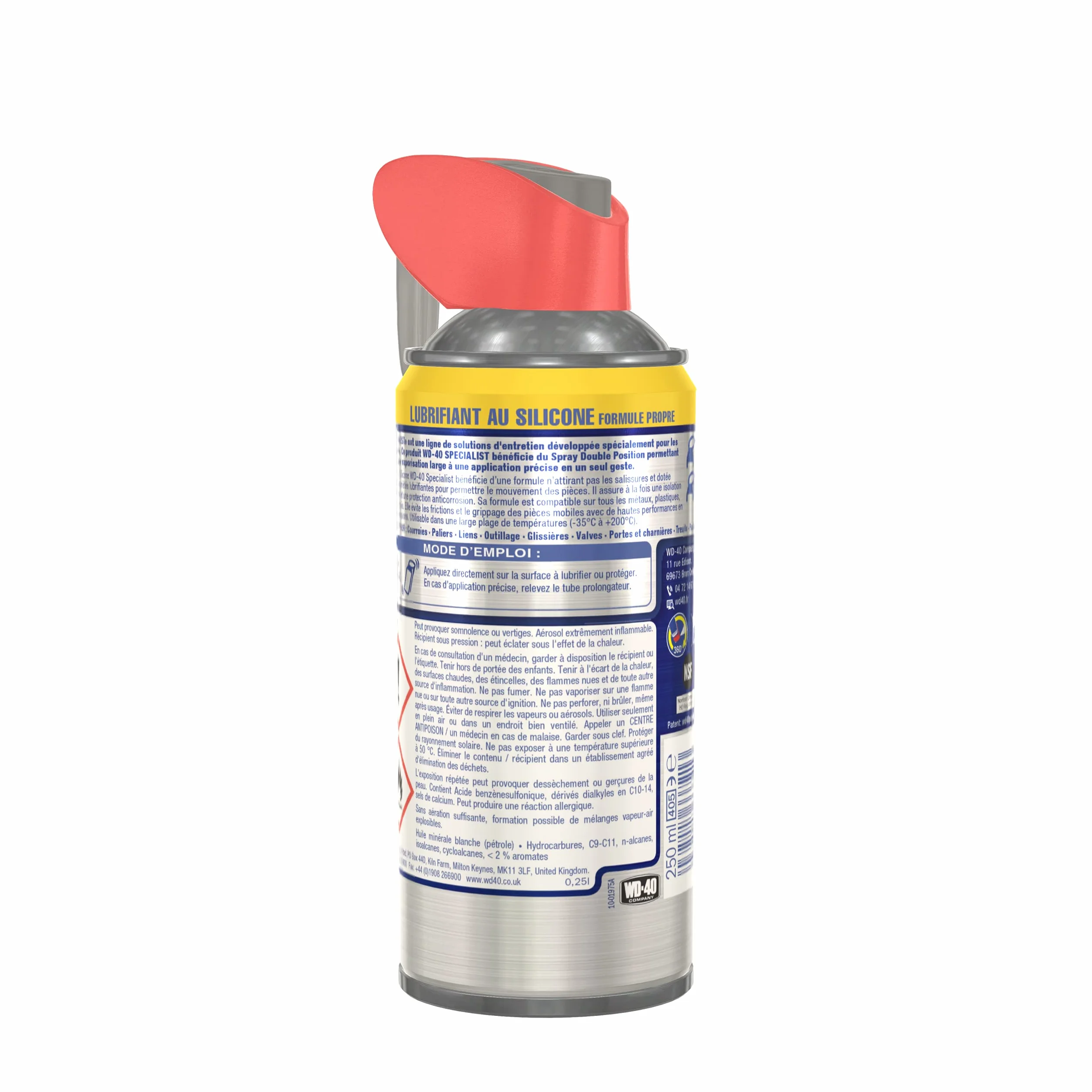 WD-40 Specialist Lubrifiant Au Silicone Spray Double Position 250 ML