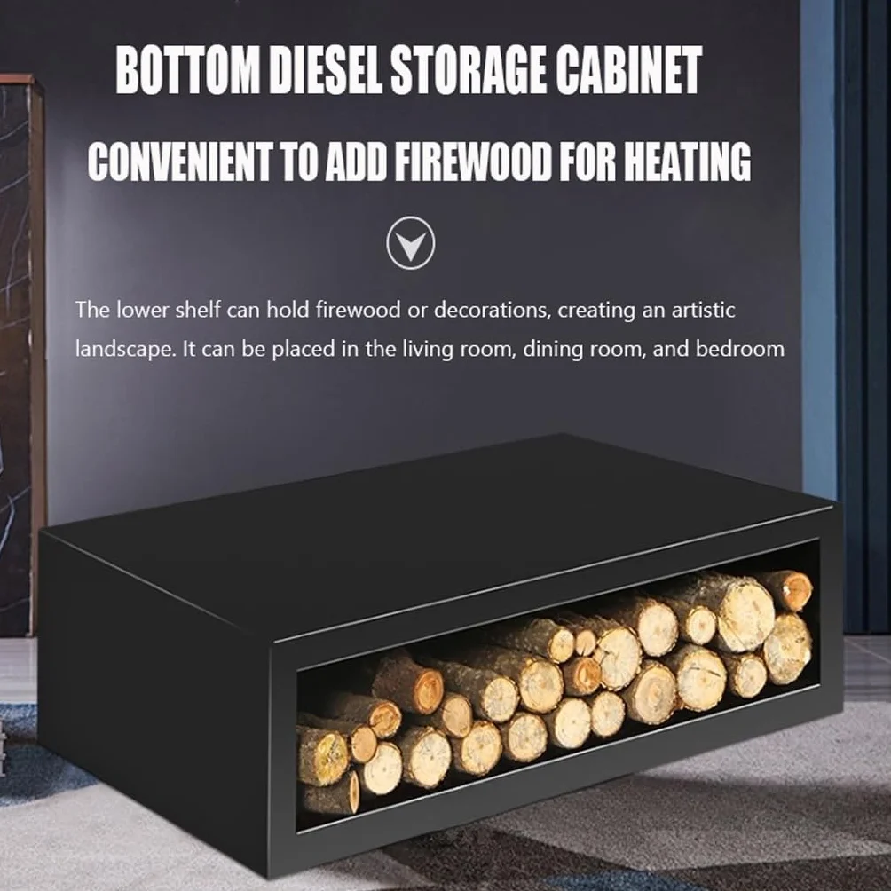 Poêle à Bois 15KW en Fonte Multi-combustibles éco-Conception 60 x 49 x 85 cm