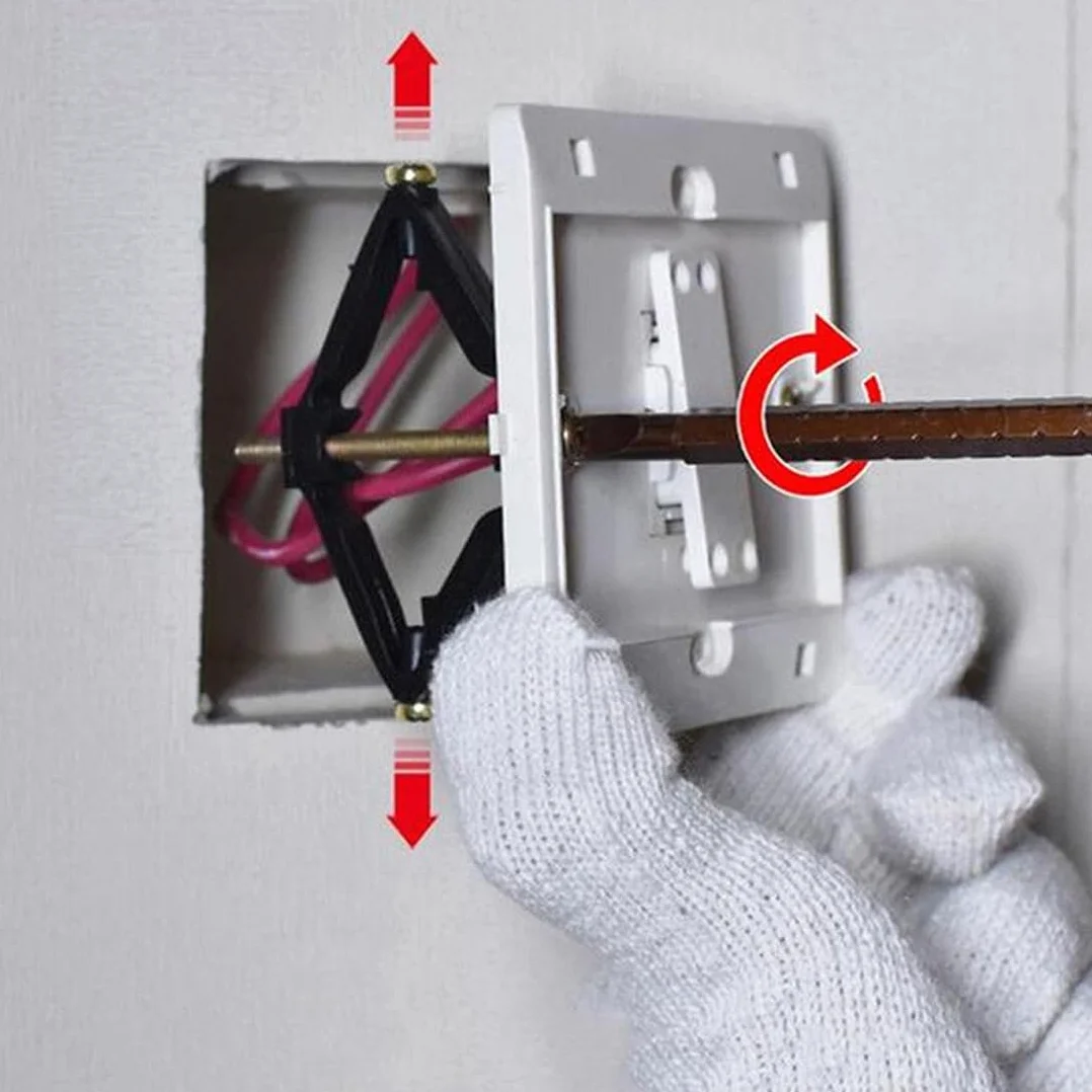 86 Type Cassette Support Tiges 20 Pièces Accessoires Électricien Boîte Prise Murale Outil Réparation