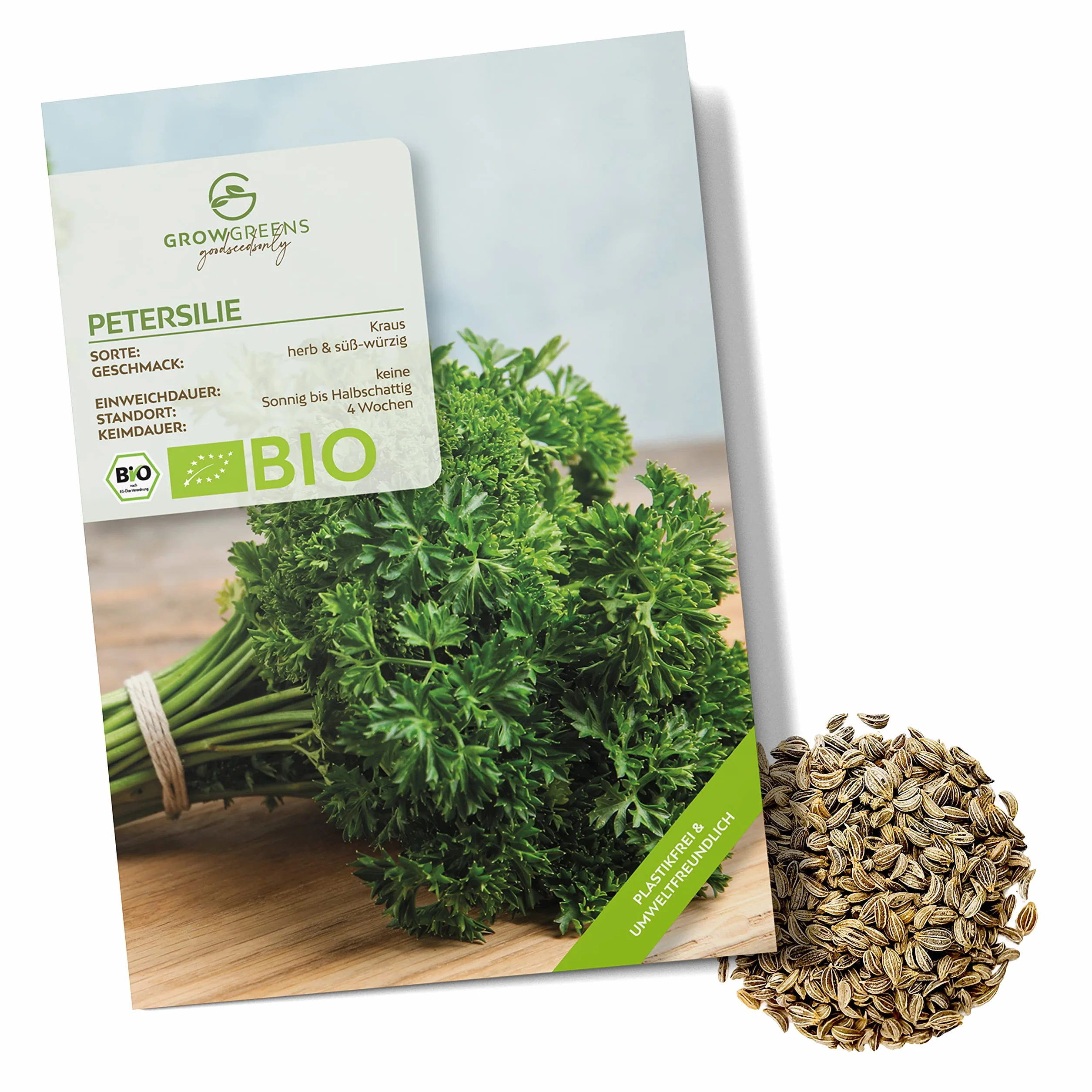 BIO Graines de persil frisé - Graines d'herbes aromatiques pour faire pousser de culture biologique idéal pour le jardin aromatique