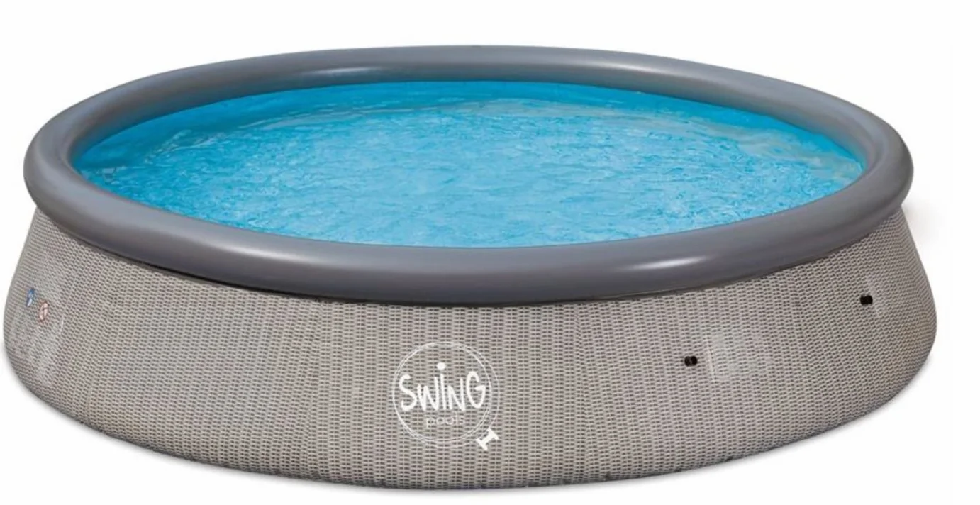 Swing Quick Up Easy Piscine hors-sol en rotin foncé 366 x 91 cm