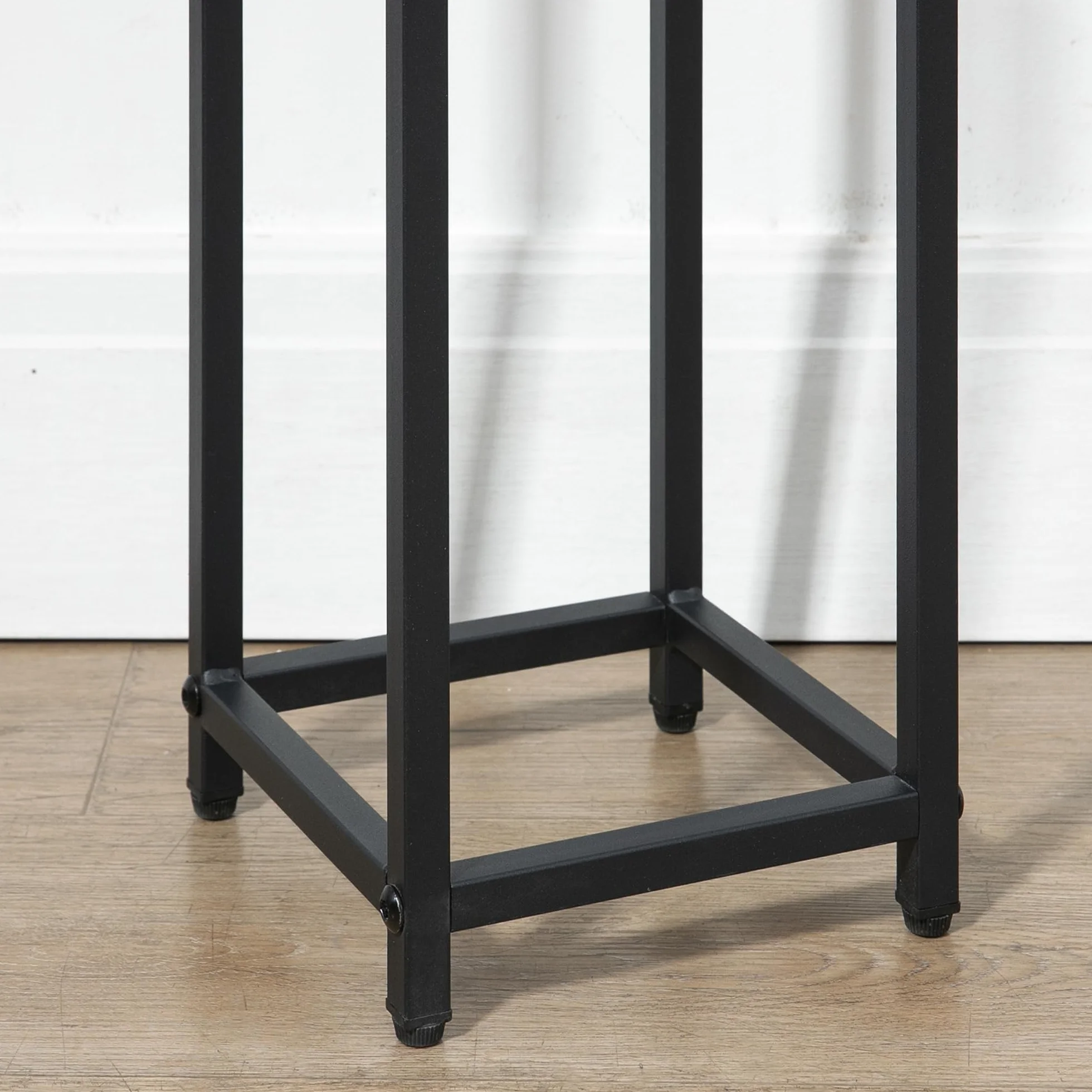 Outsunny Lot 3 supports pot de fleurs porte-plantes empilables 21x21x50/70/90 cm acier